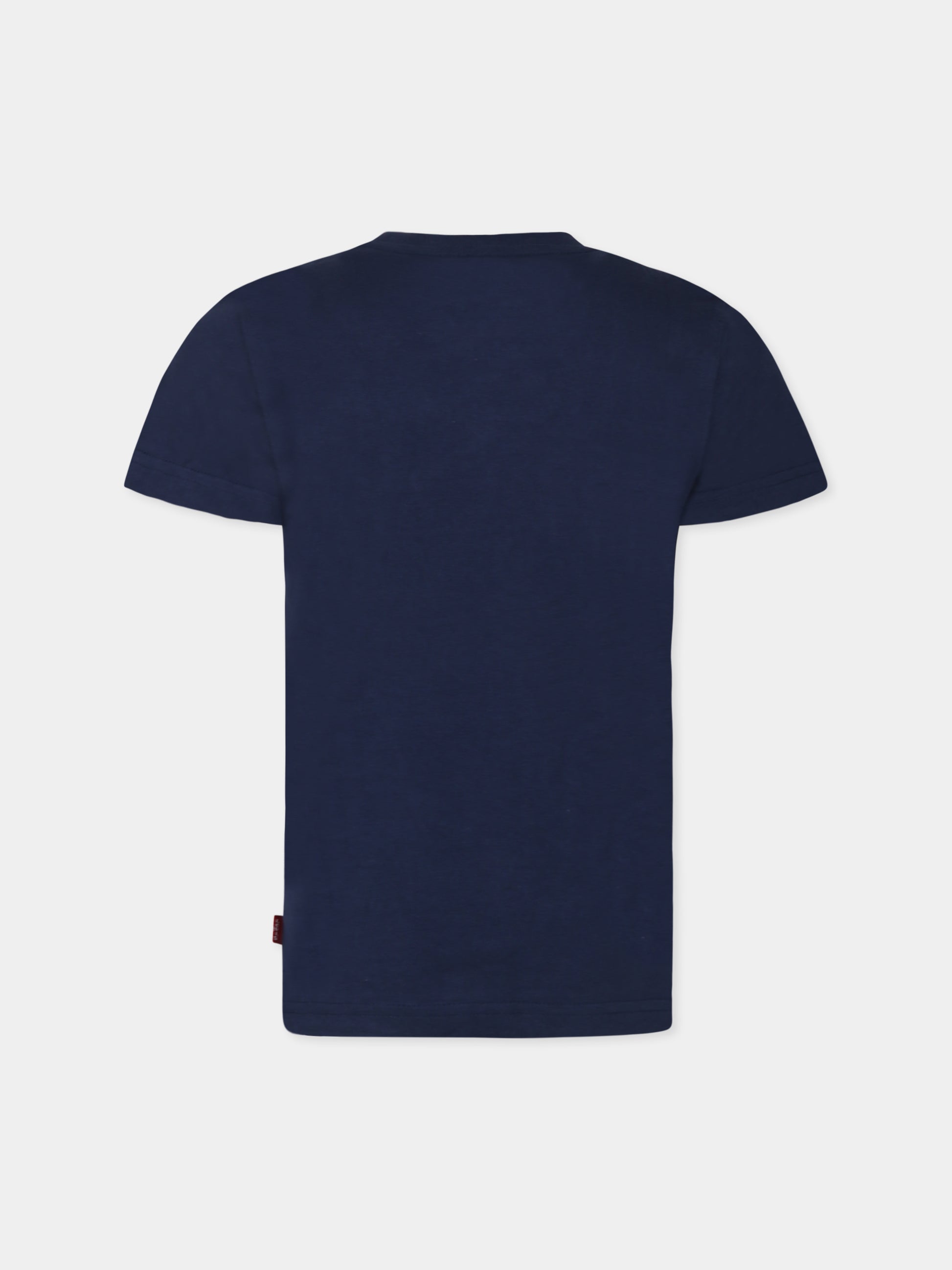 T-shirt blu per bambino con logo,Levi's Kids,8EL444 C8D