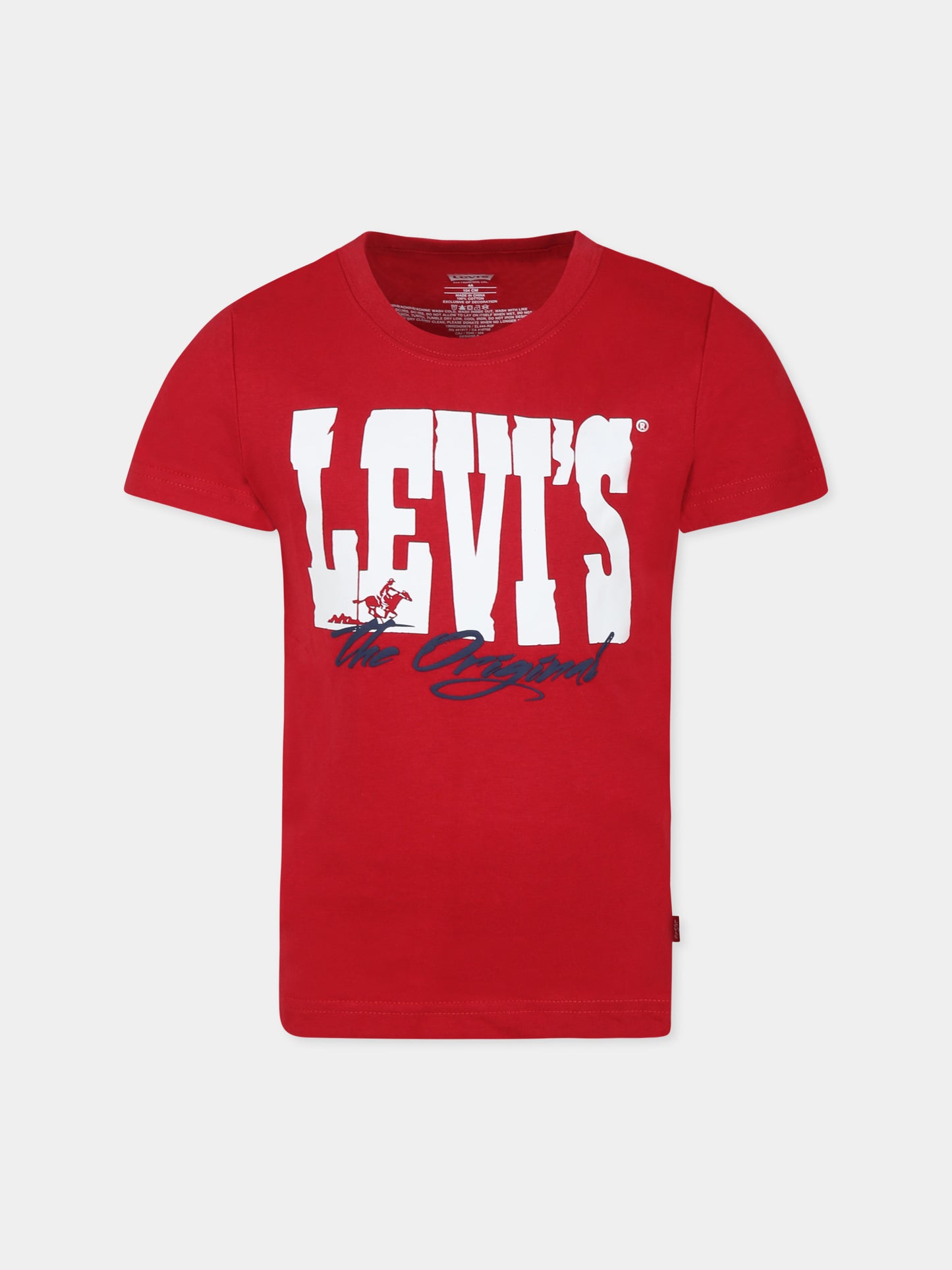 T-shirt rossa per bambino con logo,Levi's Kids,8EL444 R2F