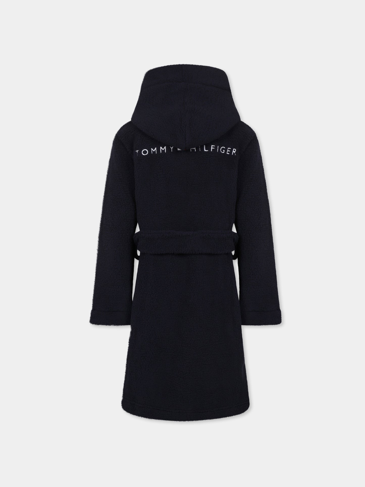 Accappatoio blu per bambini con logo e bandierina,Tommy Hilfiger Junior,UK0UK00072 DW5