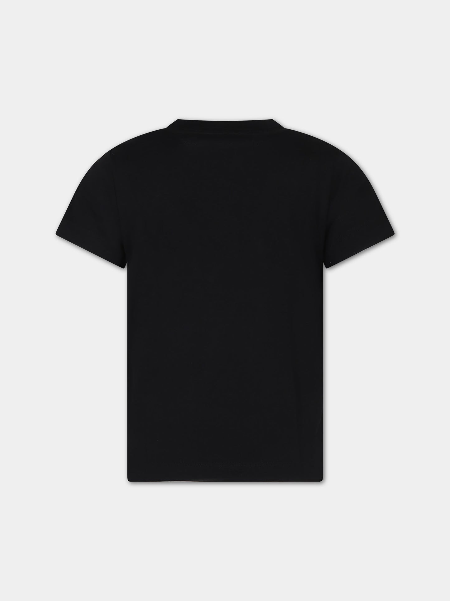 T-shirt nera per bambini con Medusa Versace,Versace,1000239 1A04797 2B130