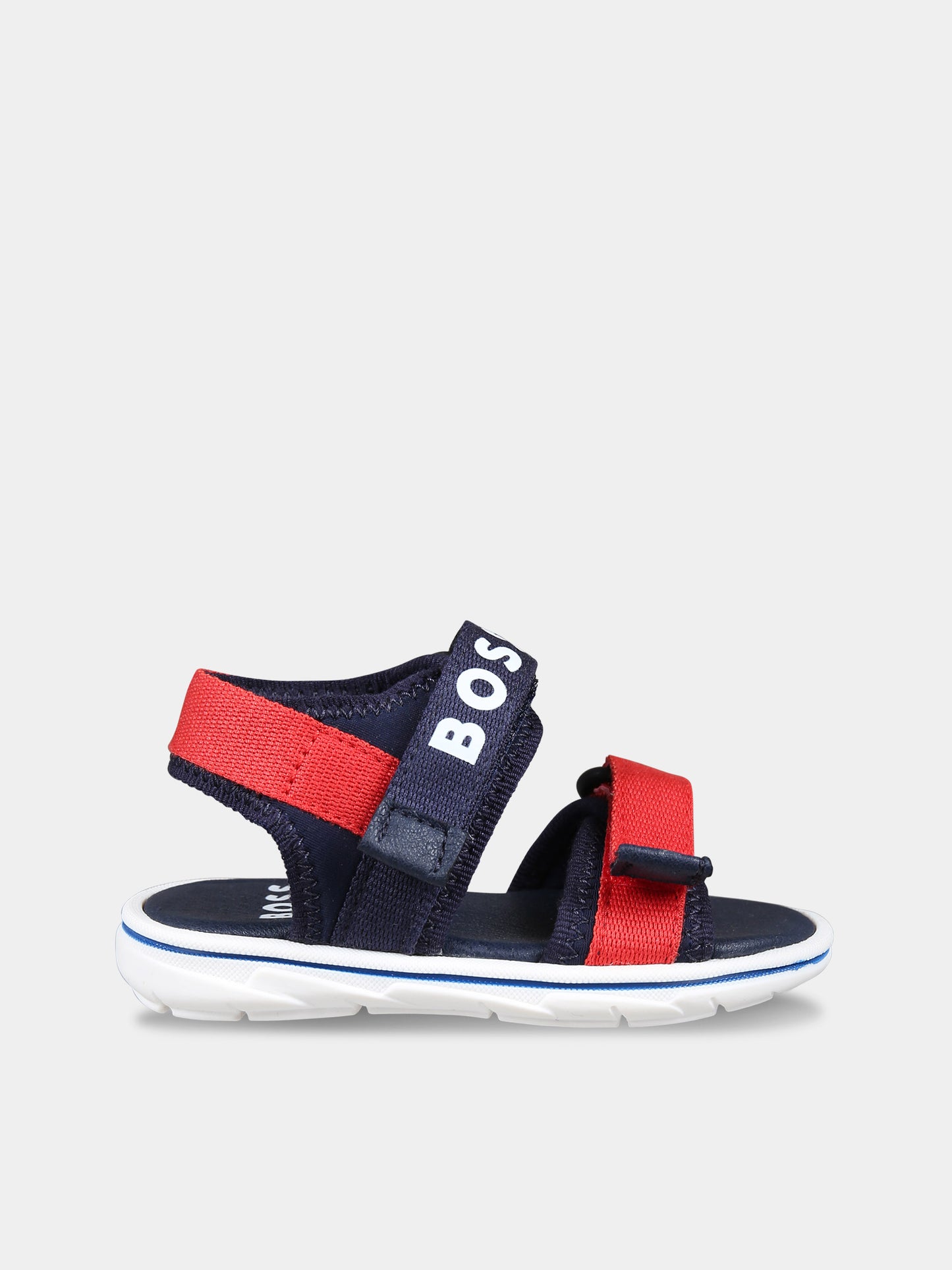 Sandali blu per neonato con logo,Boss,J09191 849