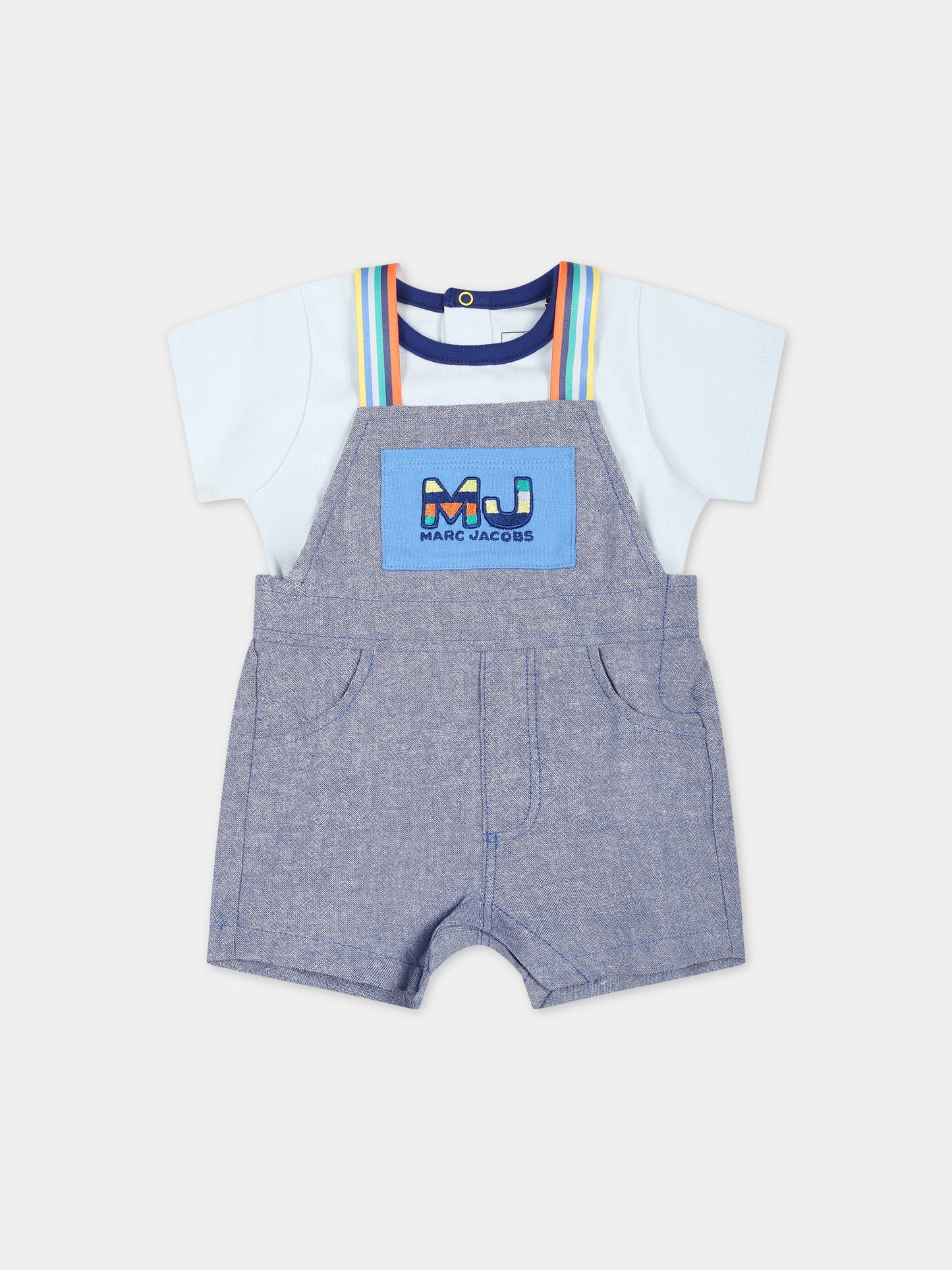 Completo celeste per neonato con logo,Marc Jacobs,W98165 791