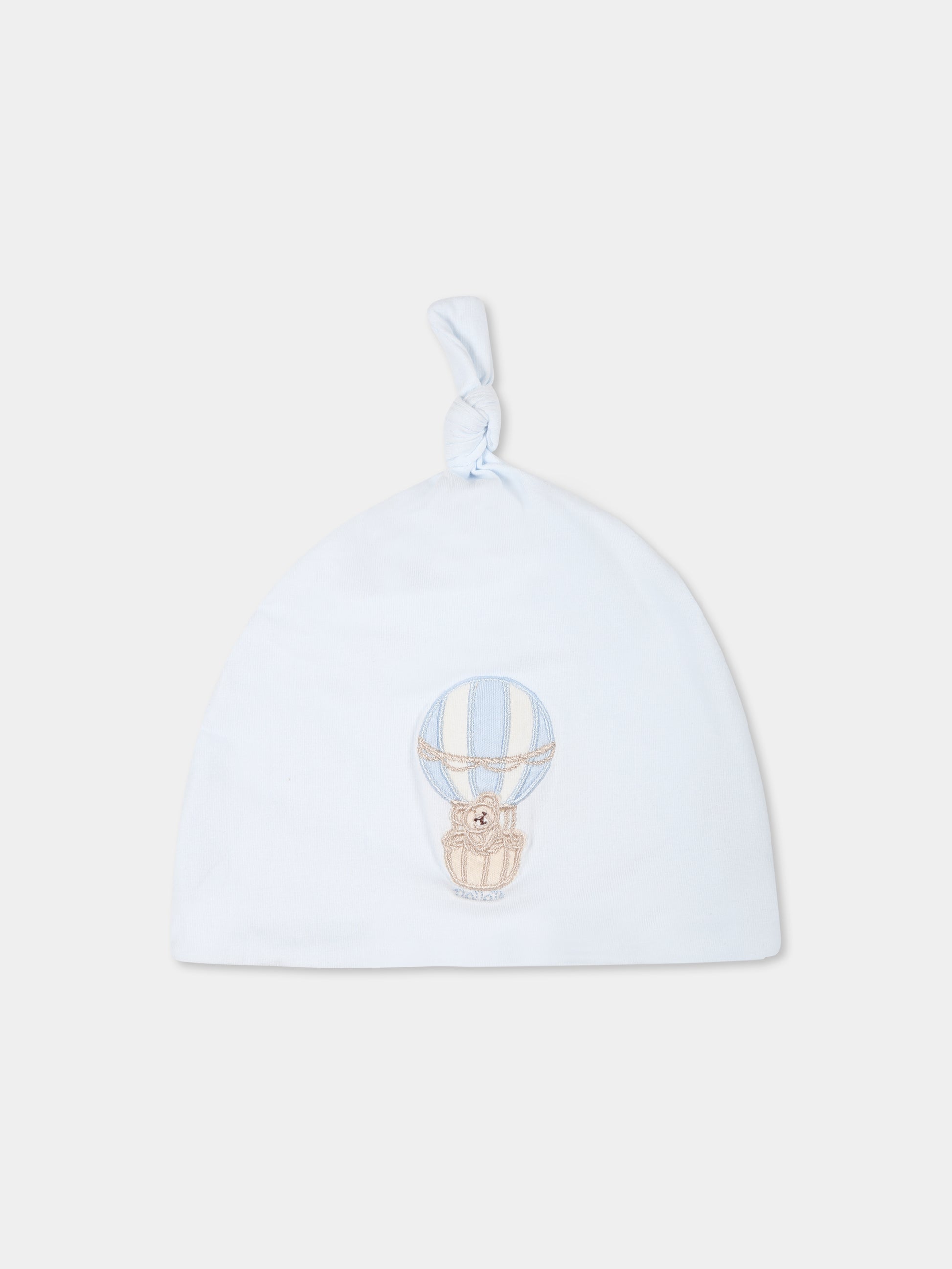 Cappello celeste per neonato con orsetto,Nanán,I24053 A