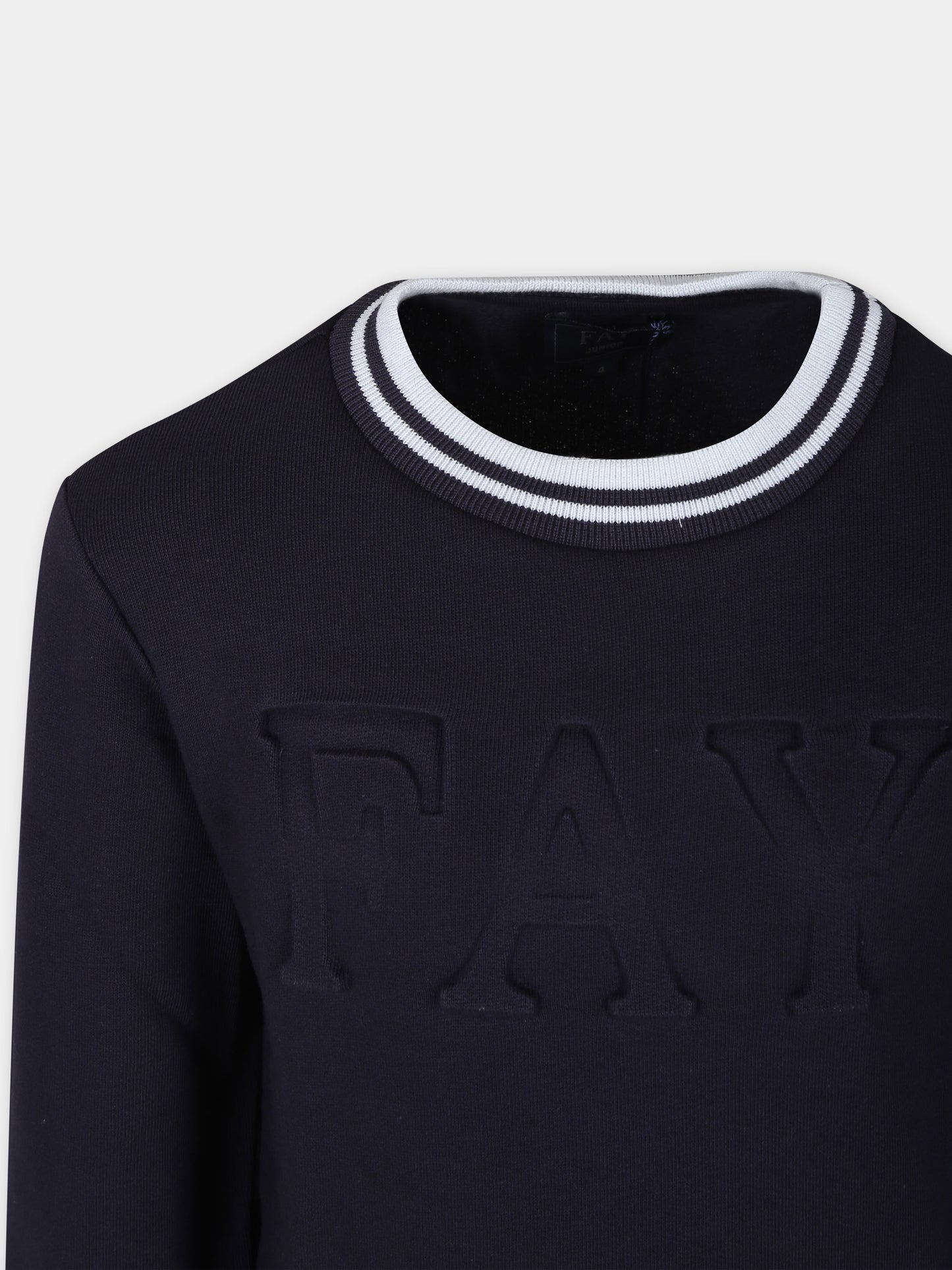 Felpa blu per bambino con logo,Fay Kids,5Q4200 Z0128 621