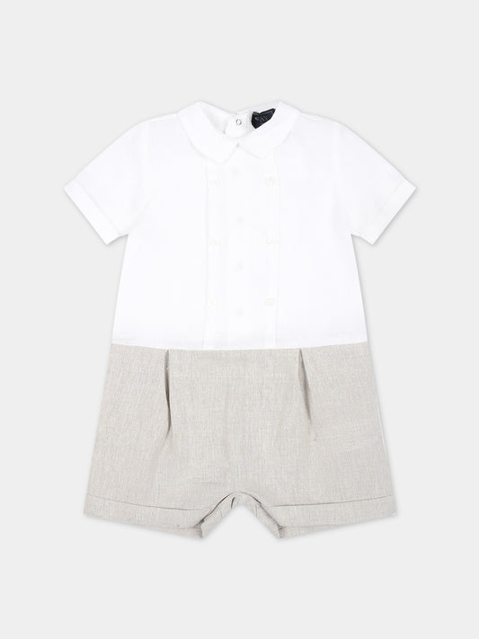 Pagliaccetto bianco per neonato con logo,Fay Kids,5Q6369 I0045 100BG