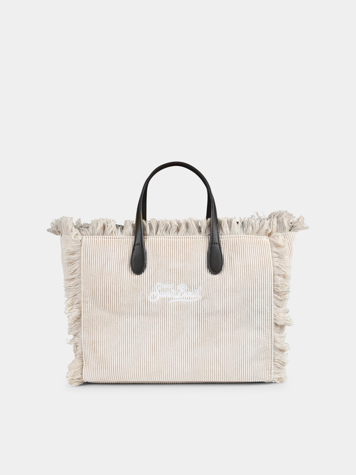 Borsa Colette beige per bambina con logo,Mc2 Saint Barth,COL0003 - 01386G