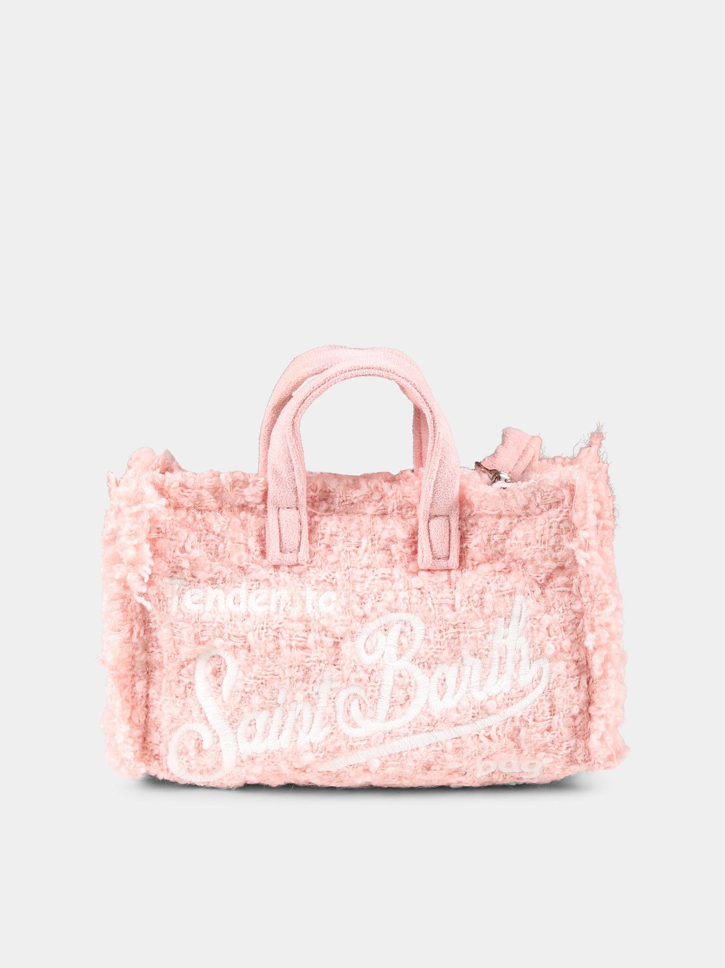 Borsa porta cellulare rosa per bambina con logo,Mc2 Saint Barth,PHONE001 - 00398G