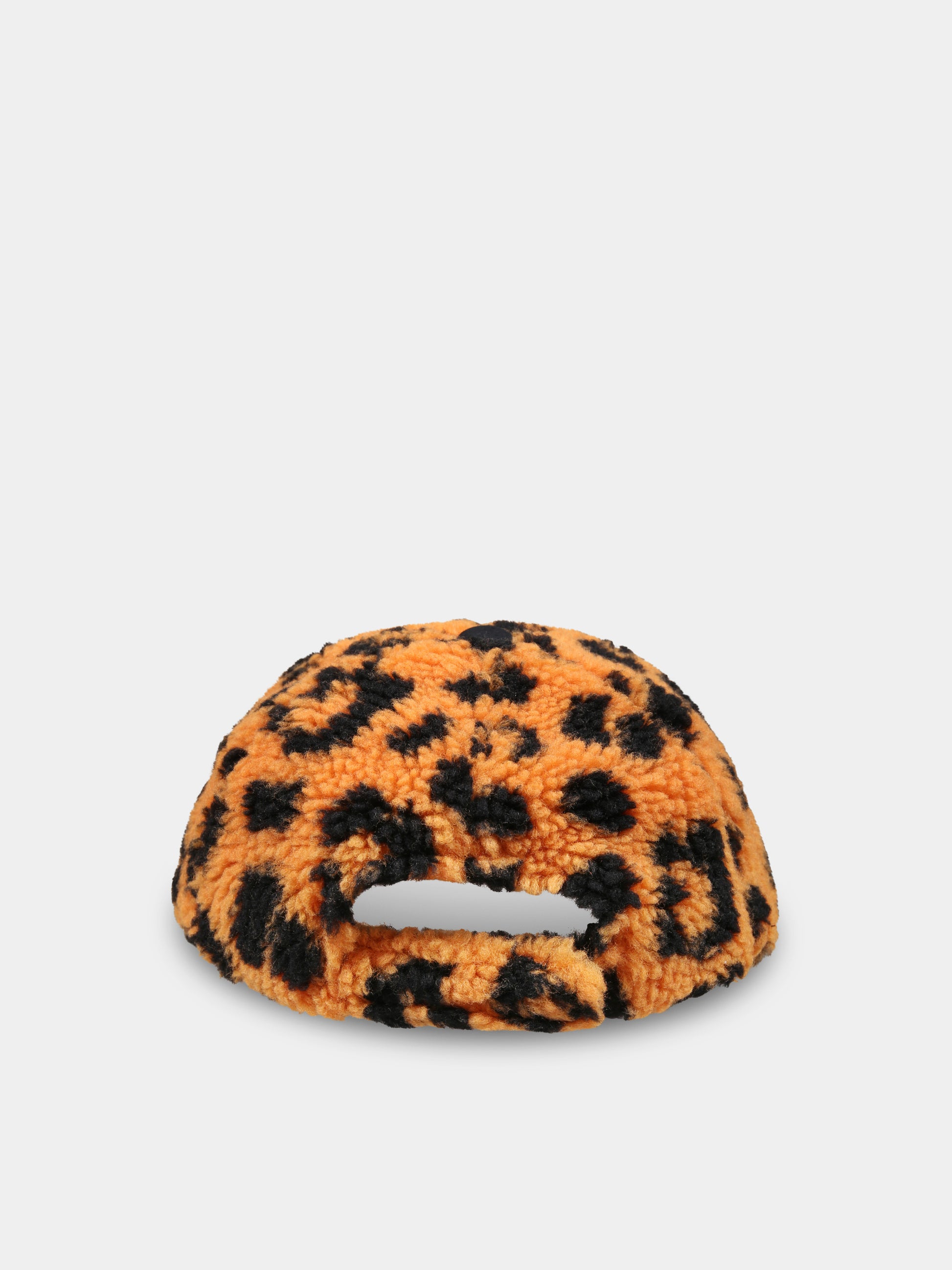 Cappello arancione per bambina con stampa maculata,Kenzo Kids,K60536 372