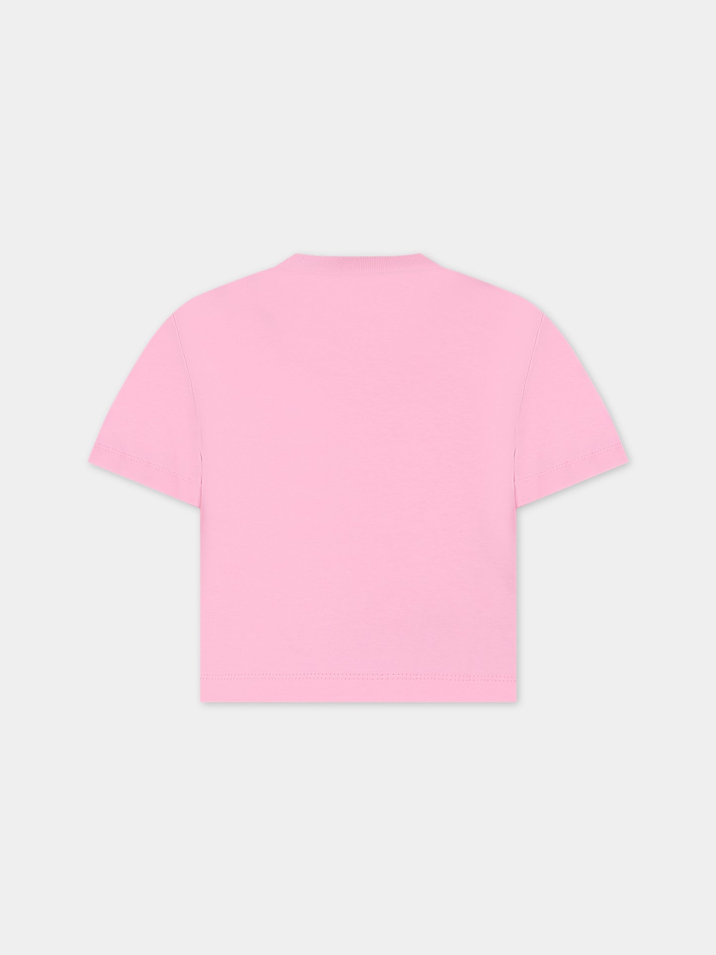 T-shirt crop rosa per bambina con logo,Marni Kids,M01027 M00NE 0M340