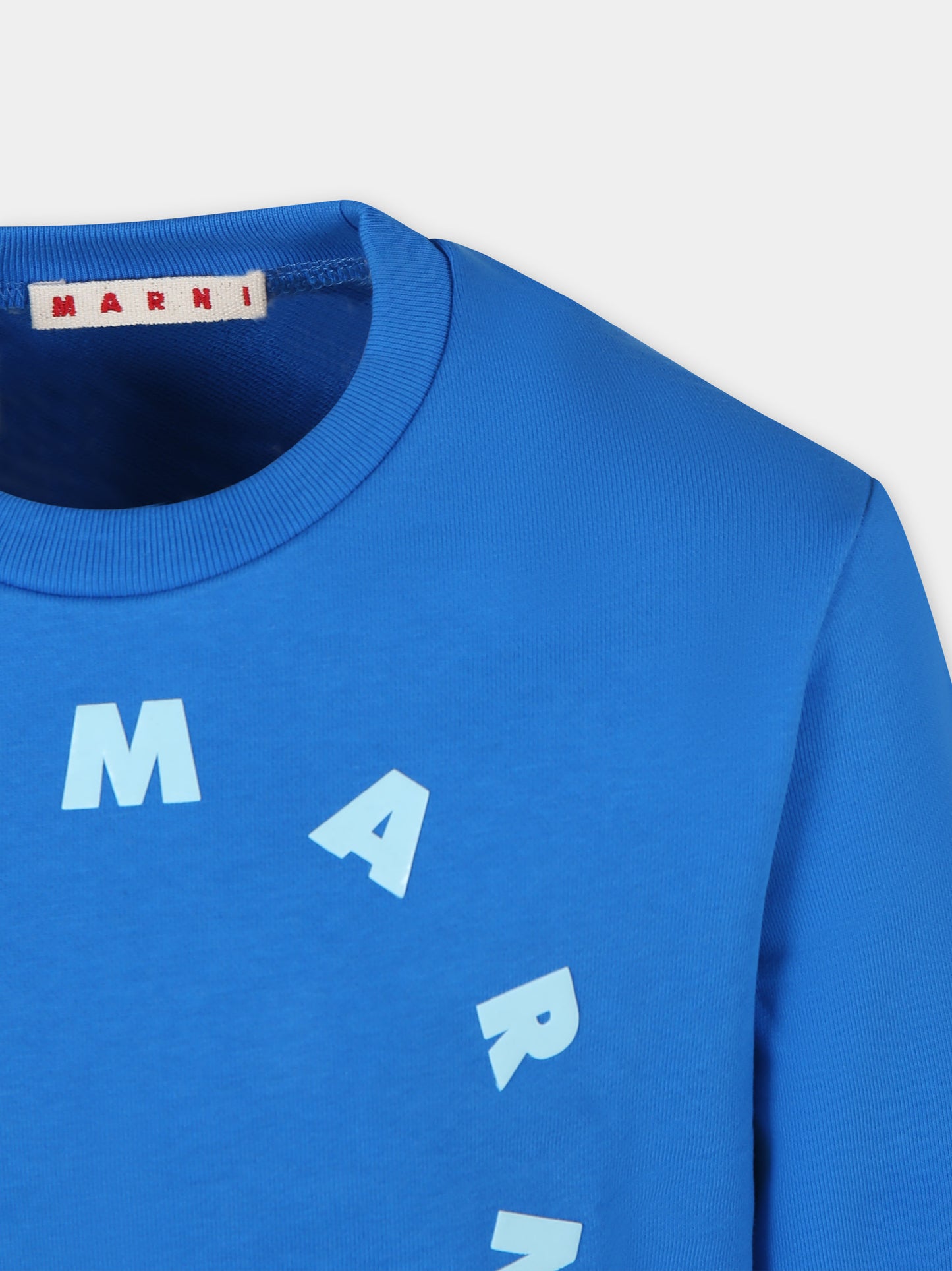 Felpa blu per bambini con logo,Marni Kids,M01116 M00NF MS118U 0M846