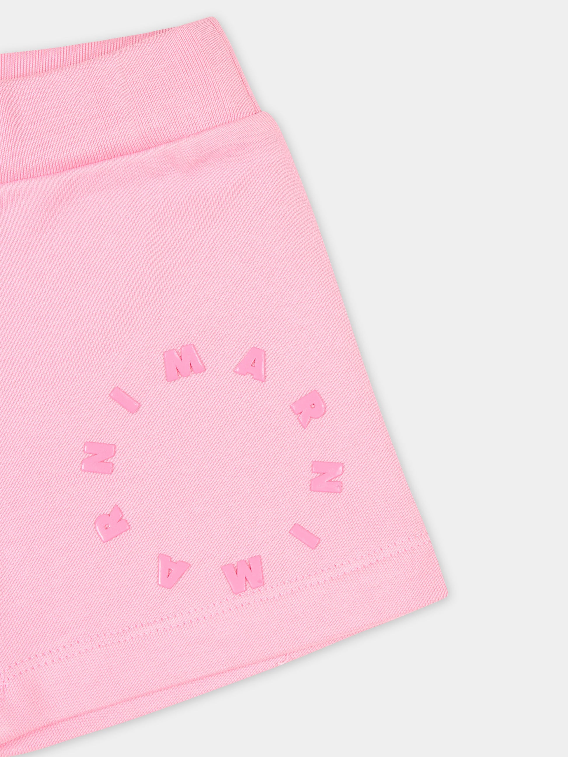 Shorts rosa per neonata con logo,Marni Kids,M01136 M00NF MP58B 0M340