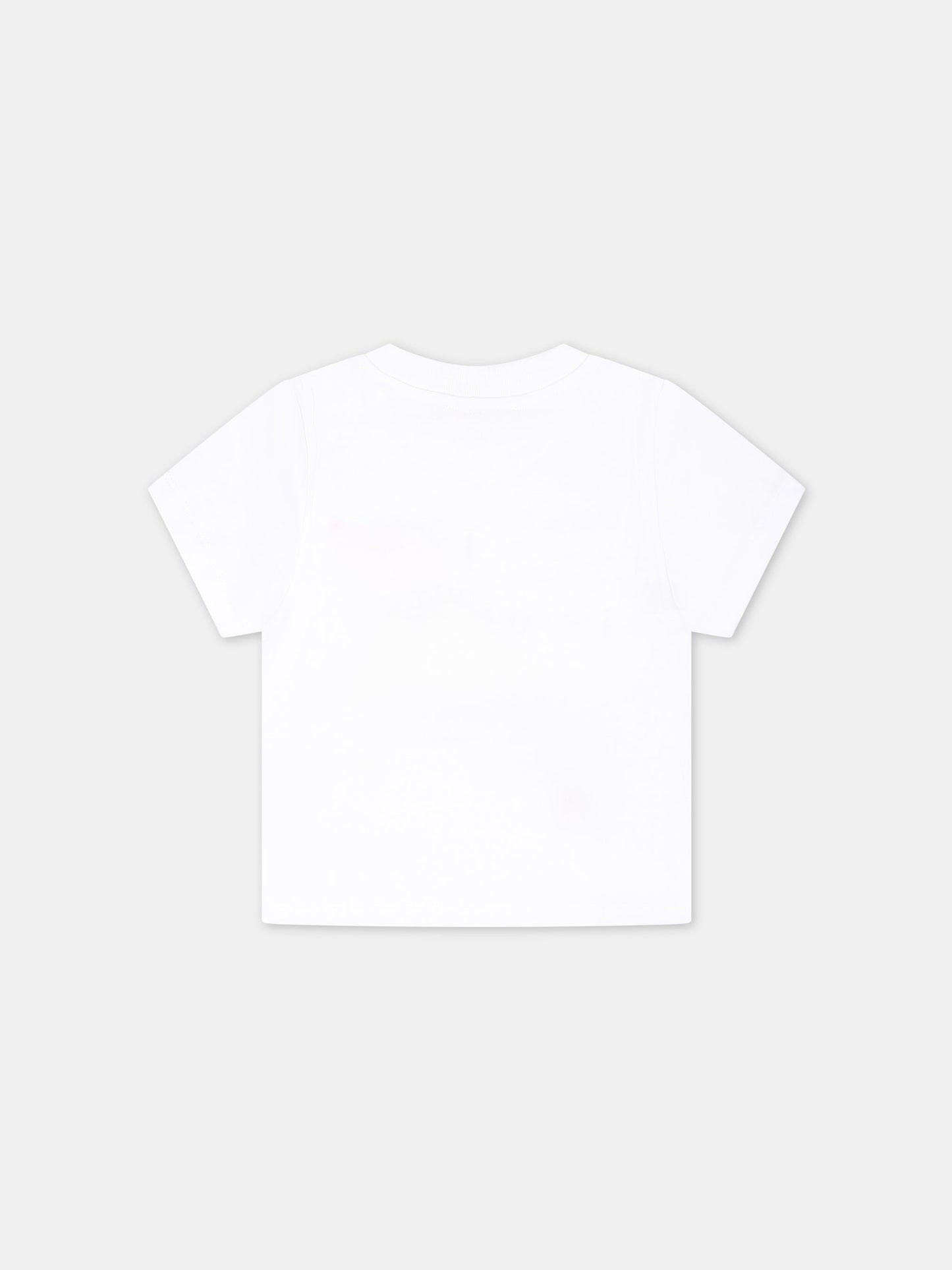 T-shirt bianca per neonata con logo,Marni Kids,M01139 M00HZ MT68B 0M100