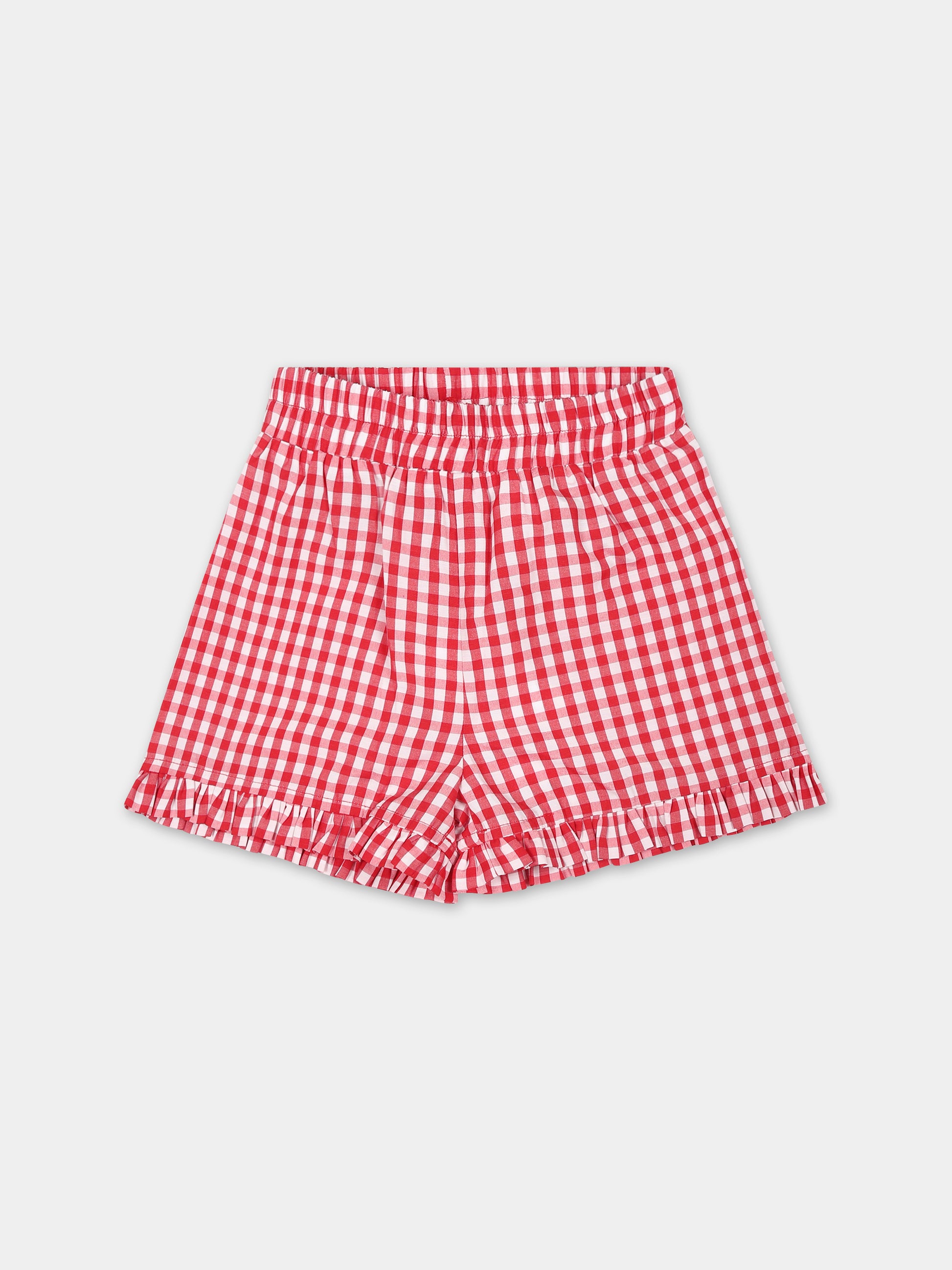Shorts rossi per neonata con logo,Monnalisa,39C413 3042 9943