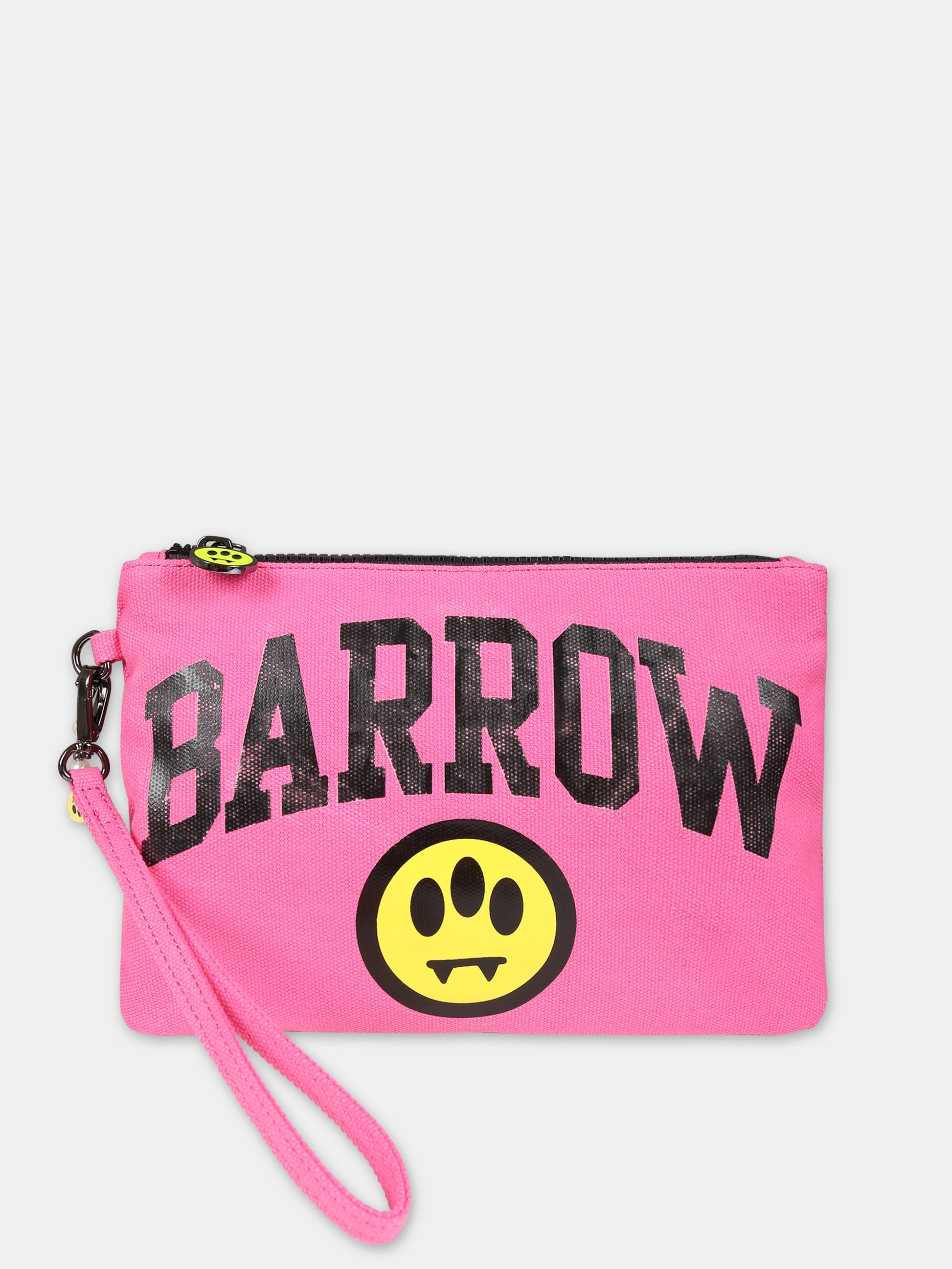 Pochette fucsia per bambina con logo e smile,Barrow,S4BKJUBA165 BW007