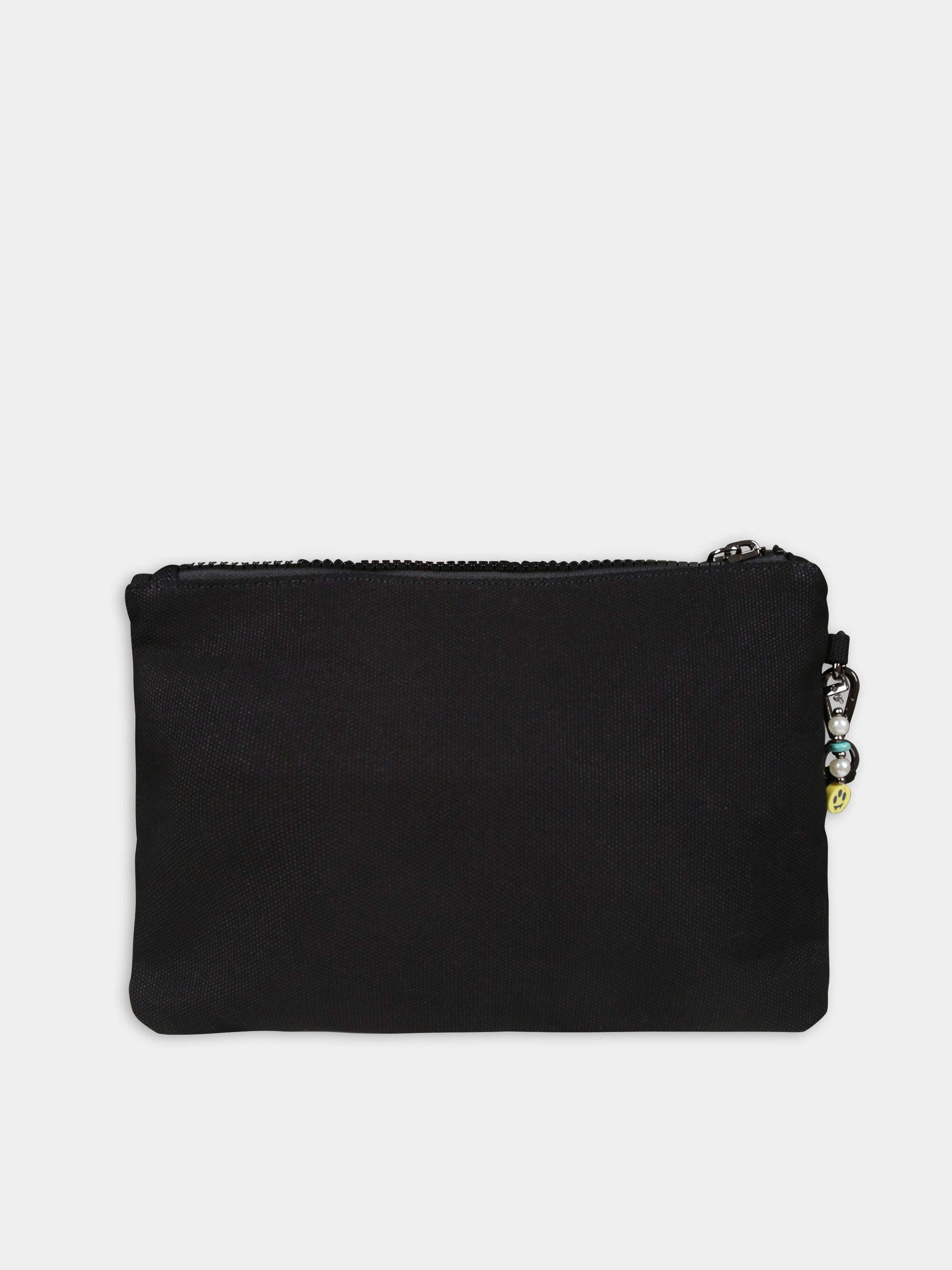 Pochette nera per bambina con logo e smile,Barrow,S4BKJUBA165 110