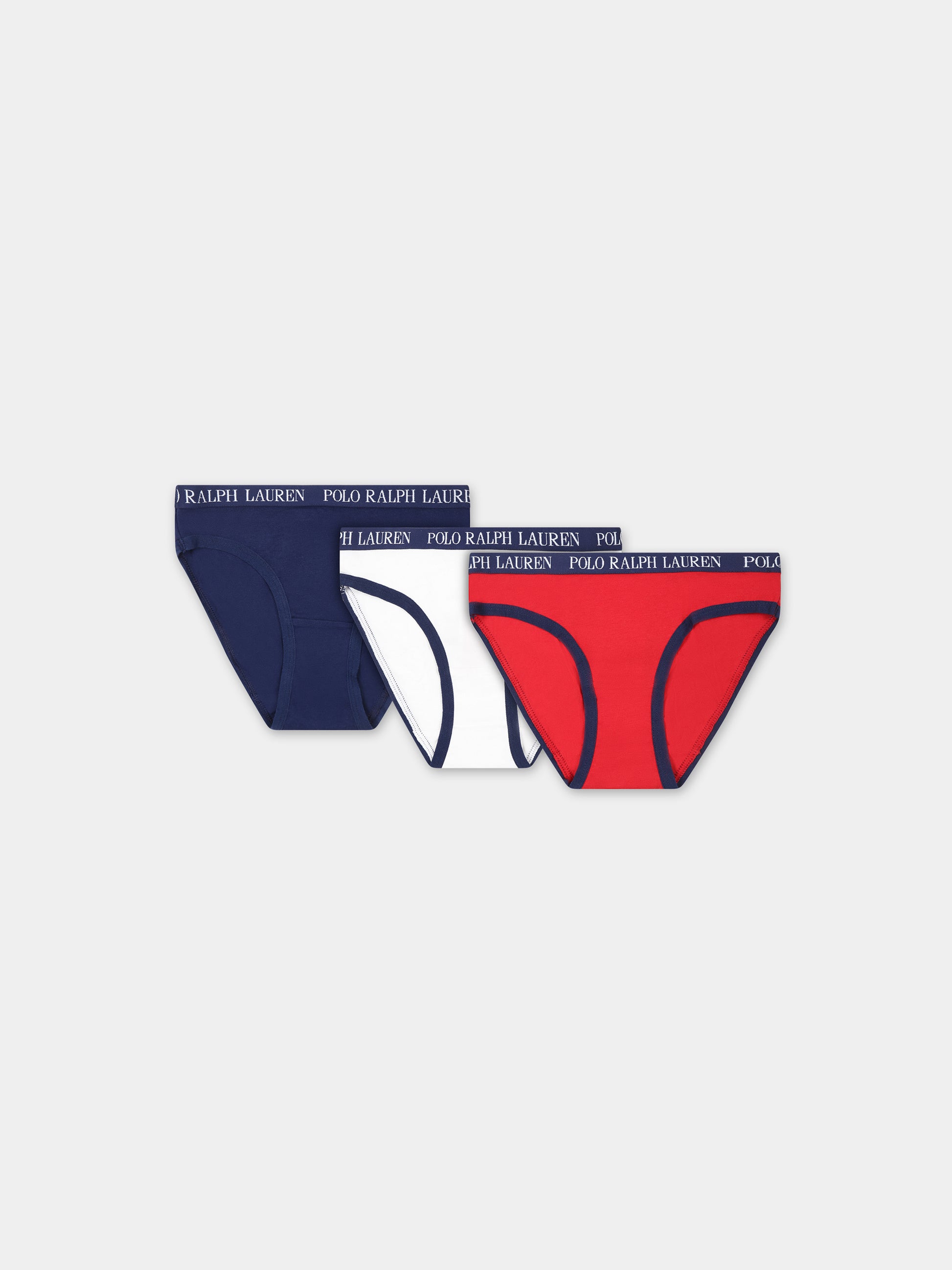 Set multicolor per bambina con logo,Ralph Lauren Kids,4P5019 BCV NAVY