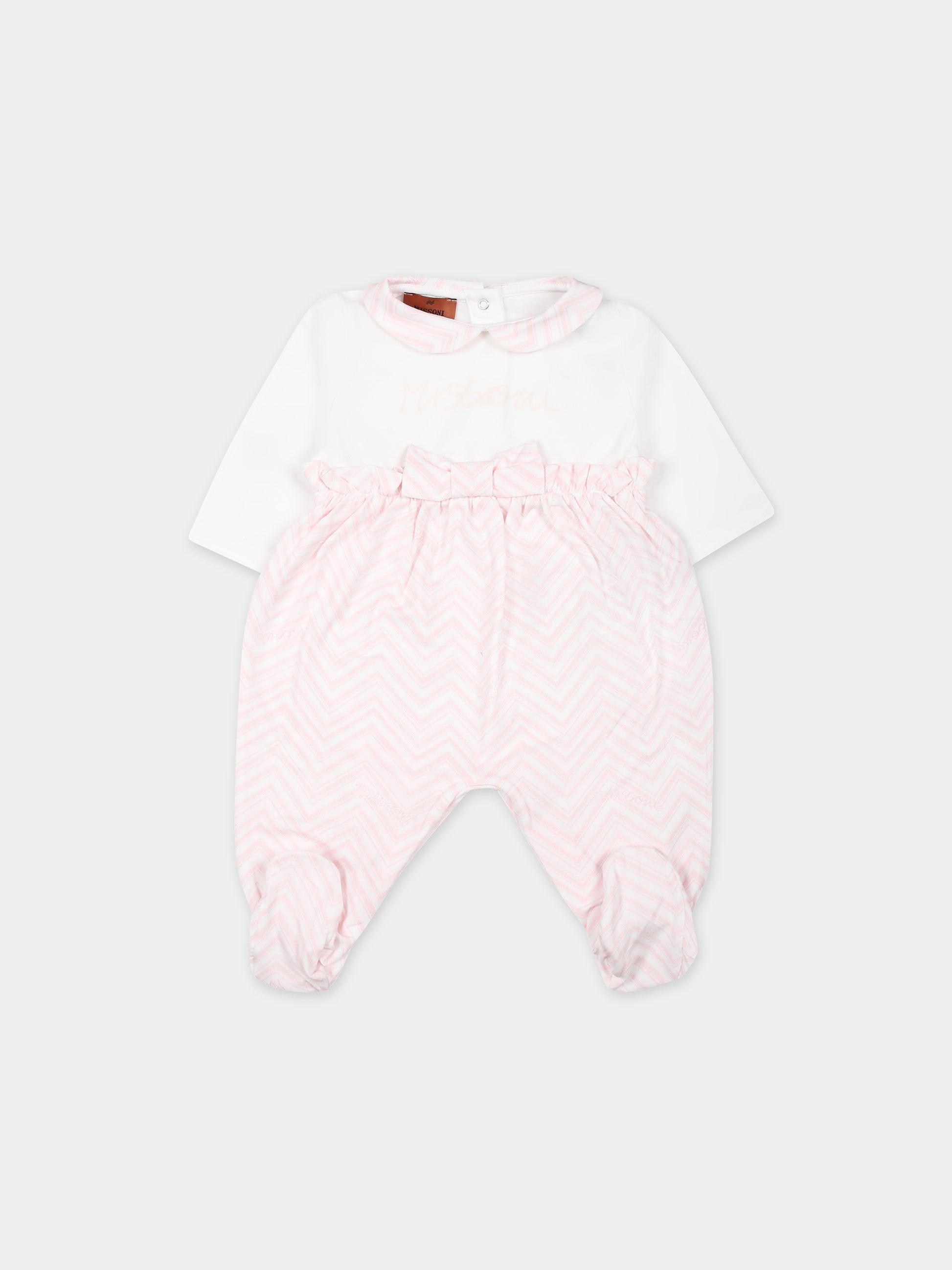 Set bianco per neonata con motivo chevron,Missoni,MUB020 J0394 100RS