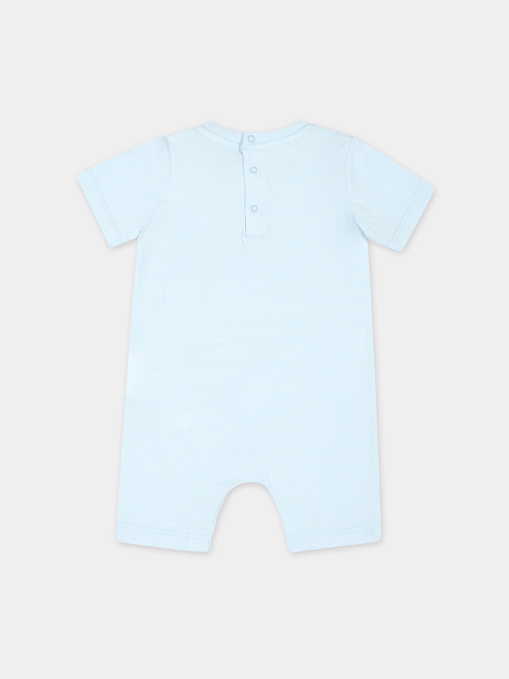 Tutina celeste per neonato con Teddy Bear e cactus,Moschino Kids,MUT03S LAA02 40304