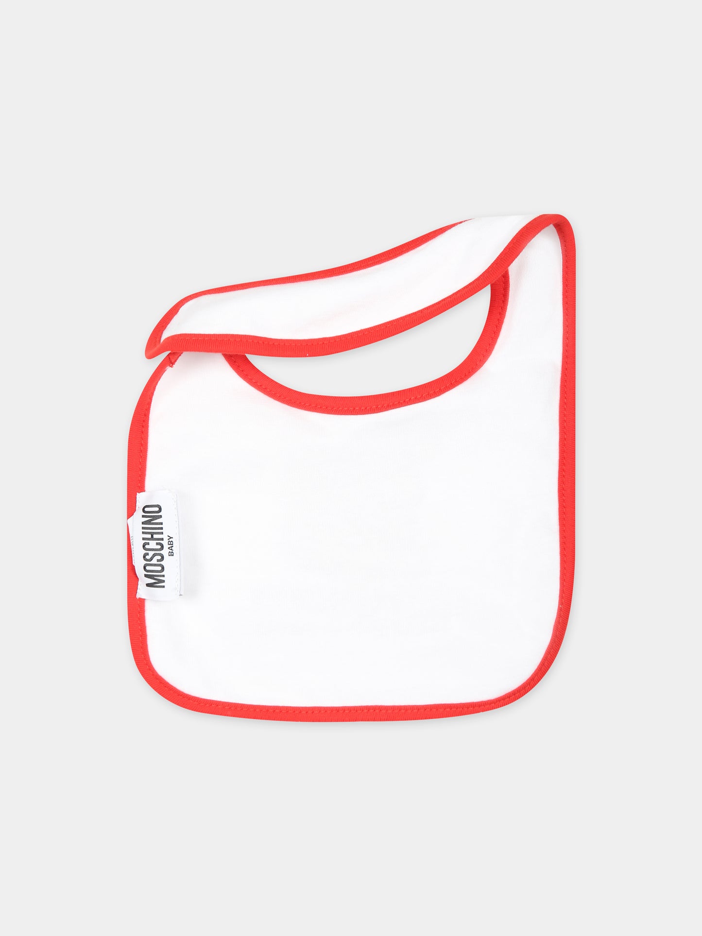 Set bianco per neonati con Teddy Bear e logo,Moschino Kids,MUY062 LAA33 10101