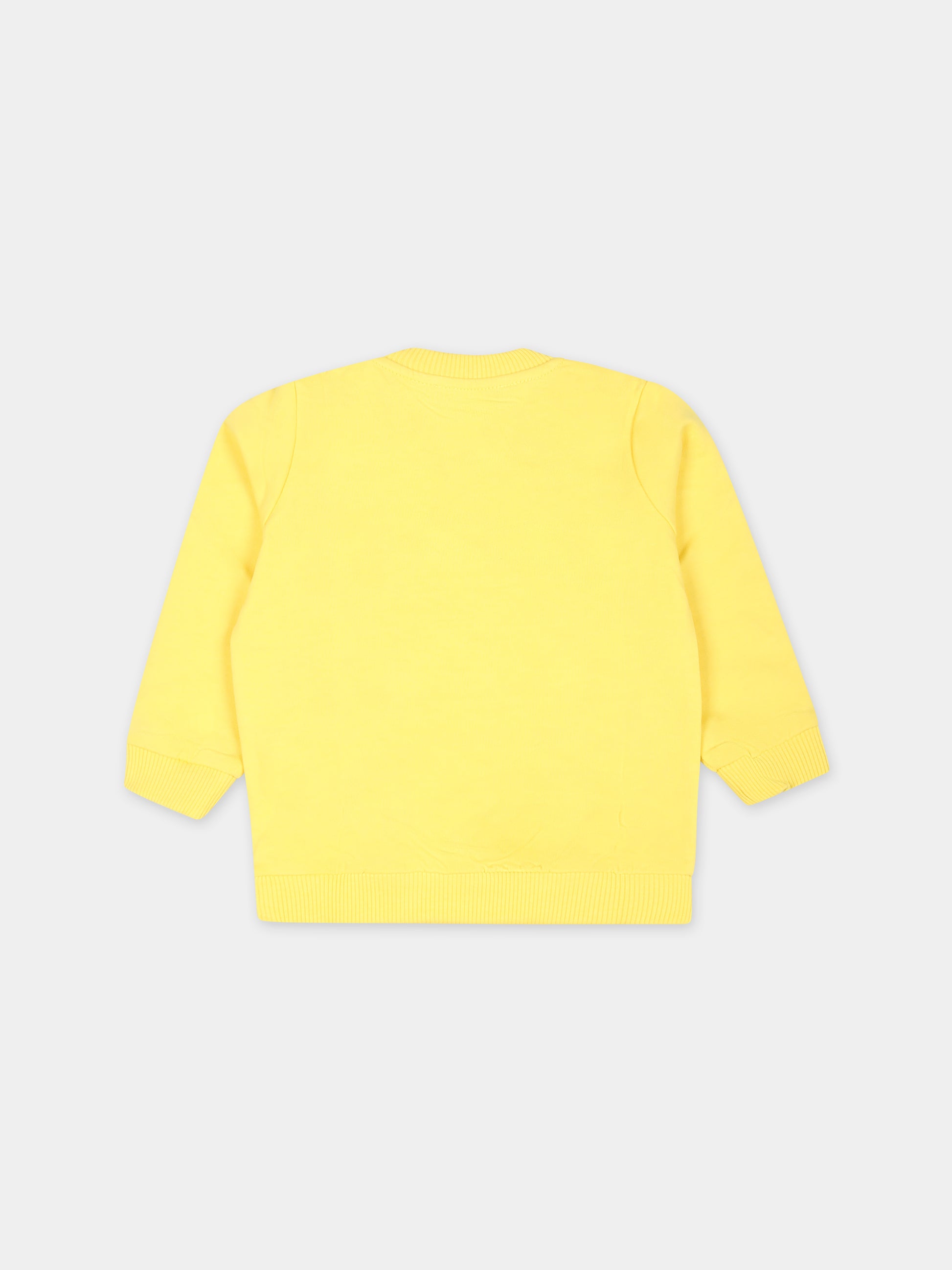 Felpa gialla per neonati con Teddy Bears,Moschino Kids,MZF04Q LCA19 50162