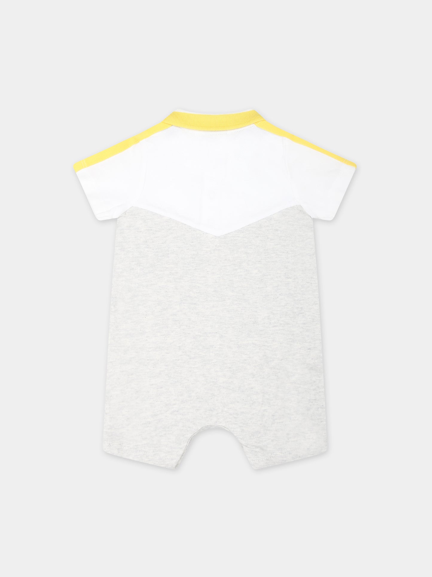 Pagliaccetto grigio per neonato con logo,Boss,J50781 A10