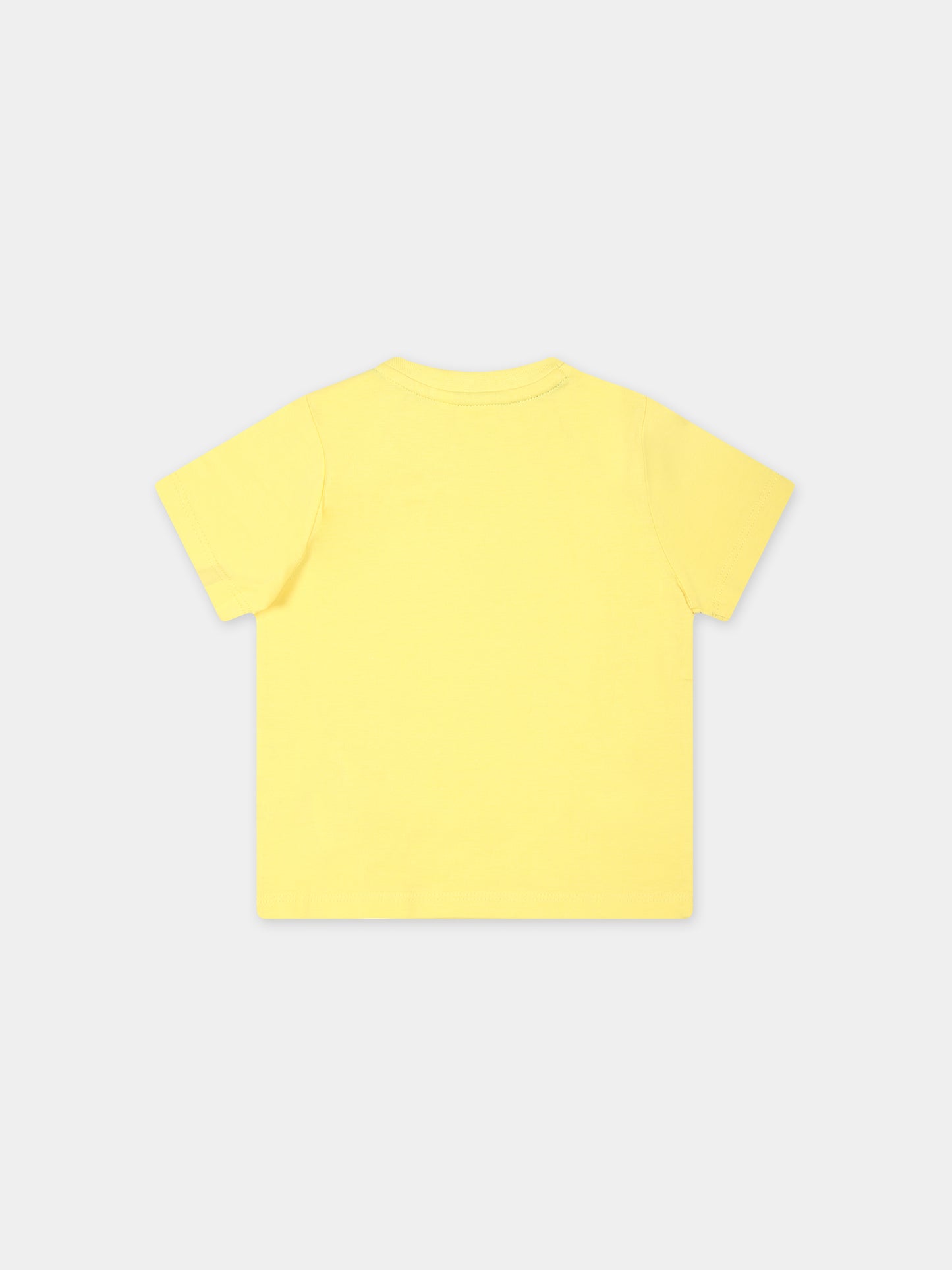 T-shirt gialla per neonato con logo,Boss,J50601 508