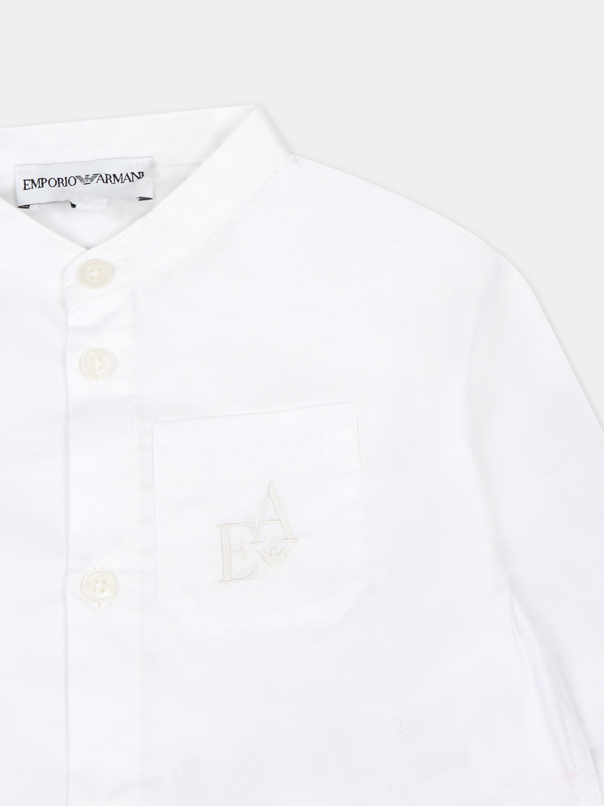 Completo beige per neonato con aquilotto e logo,Emporio Armani,3DHVJ3 4NGDZ F125