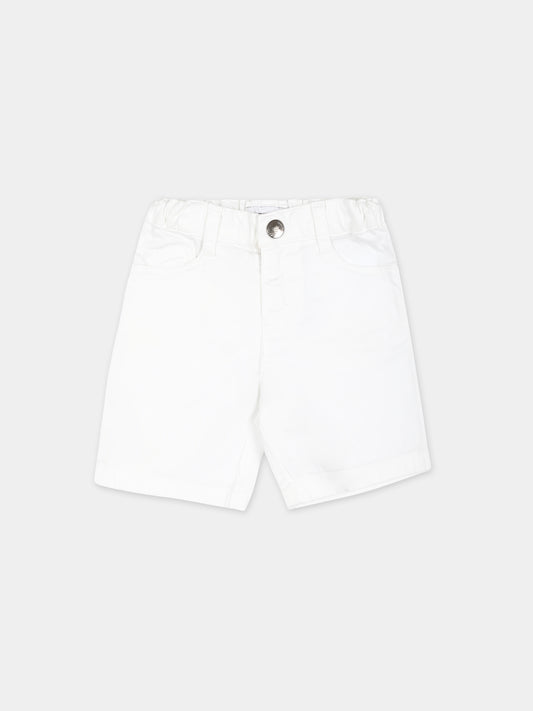 Shorts bianchi per neonato con aquilotto,Emporio Armani,8NHS01 4N7LZ 0100