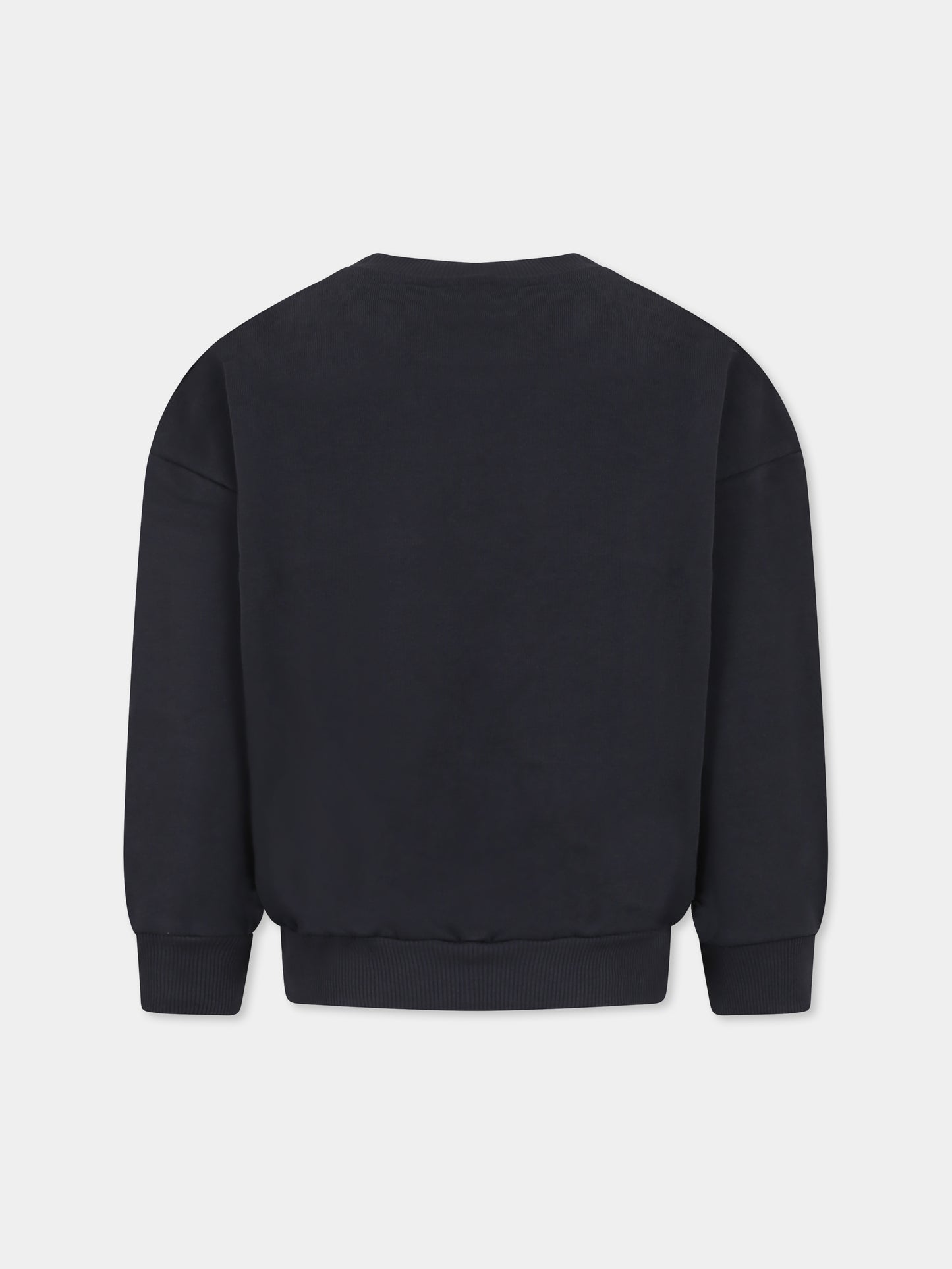 Felpa nera per bambini con gatti,Mini Rodini,2512011999