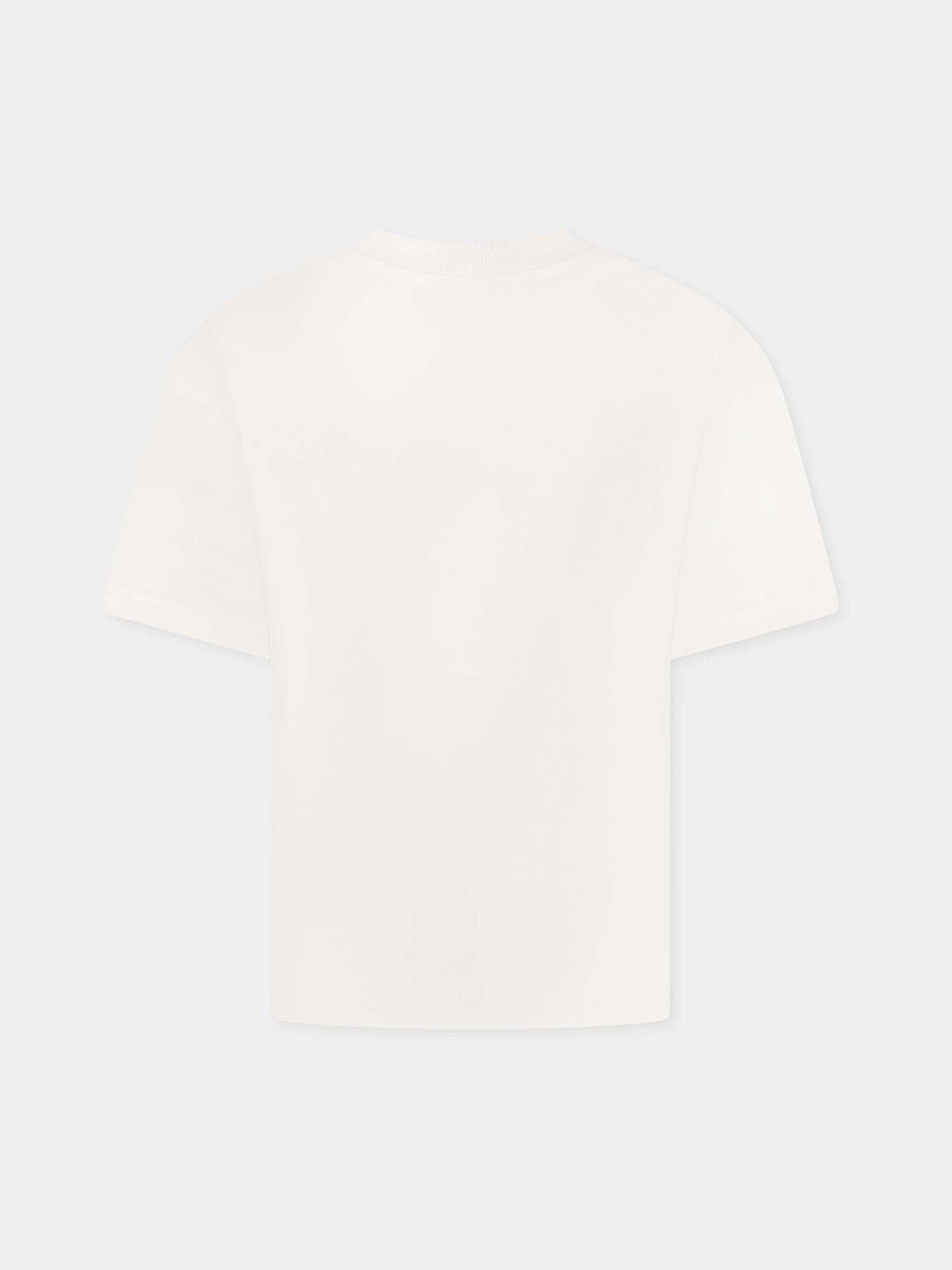 Ivory t-shirt for kids with scarf