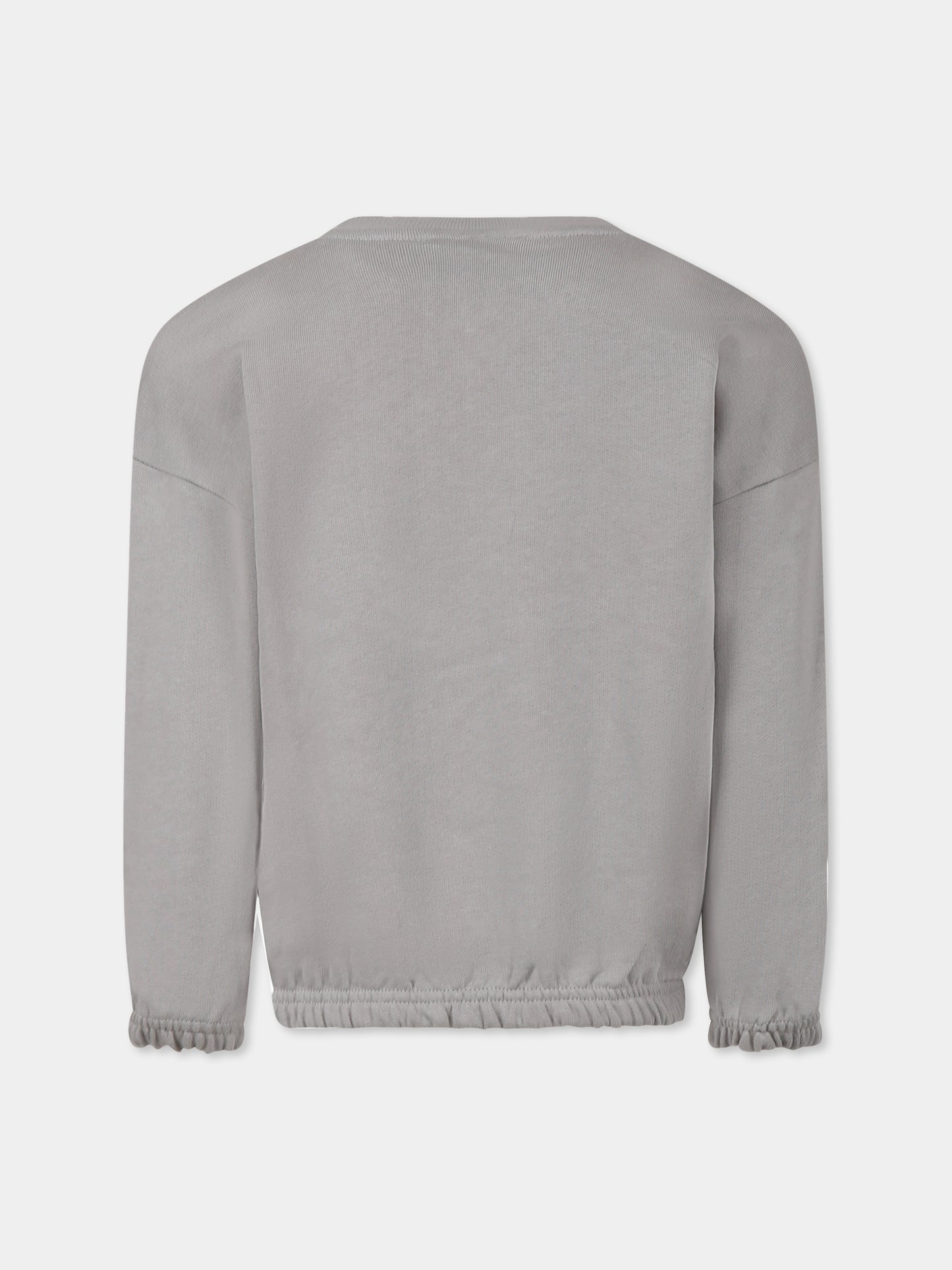 Felpa grigia per bambini con logo e gatti,Mini Rodini,2512010597