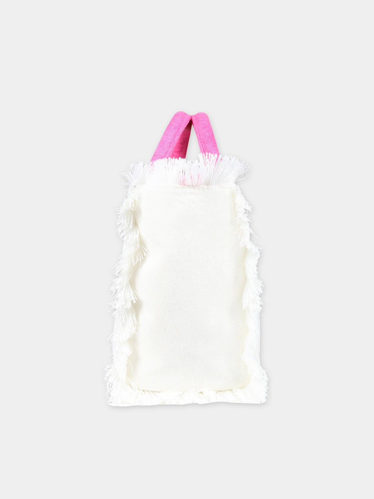 Borsa mare bianca per bambina con logo,Mc2 Saint Barth,COL0005 01442F