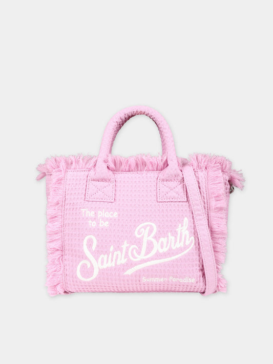 Borsa mare rosa per bambina con logo,Mc2 Saint Barth,COL0005 00345F