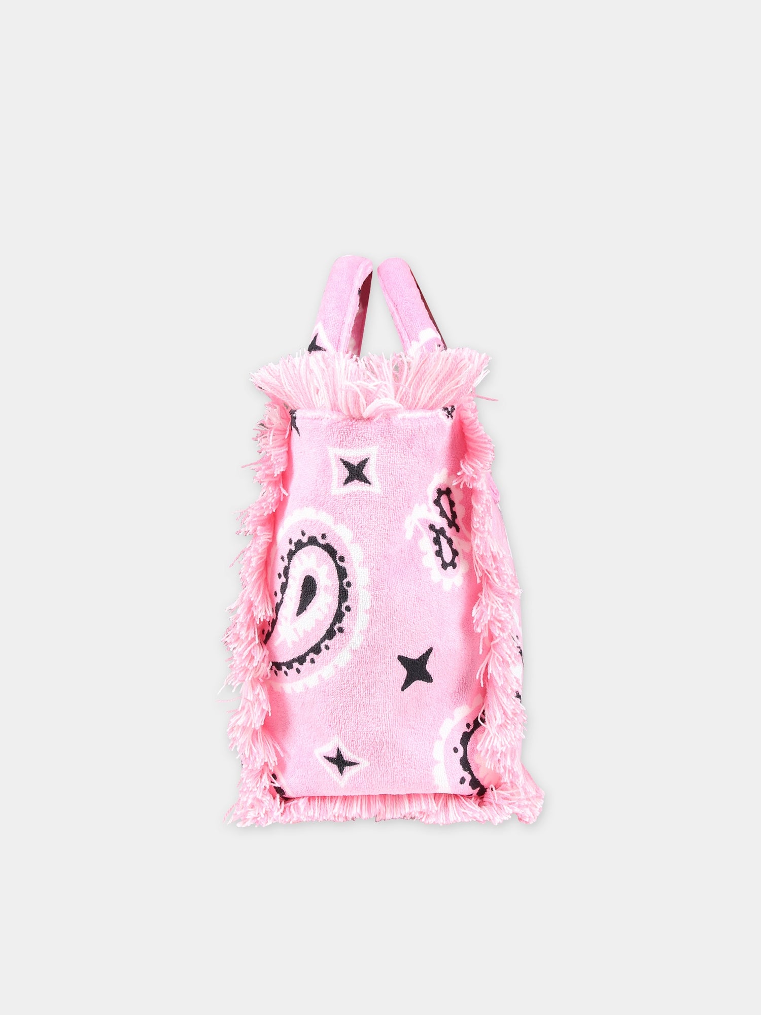 Borsa mare rosa per bambina con stampa paisley,Mc2 Saint Barth,COL0005 00873D