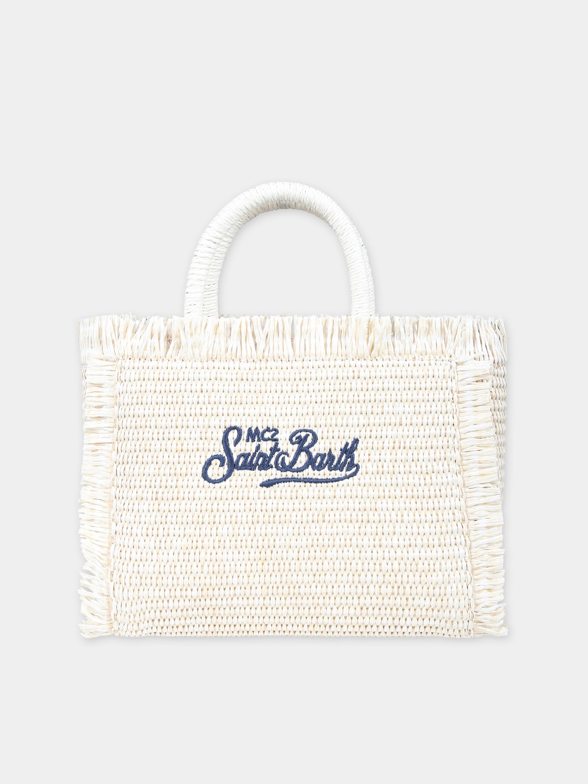 Borsa avorio per bambina con logo,Mc2 Saint Barth,VAMI009 02783F
