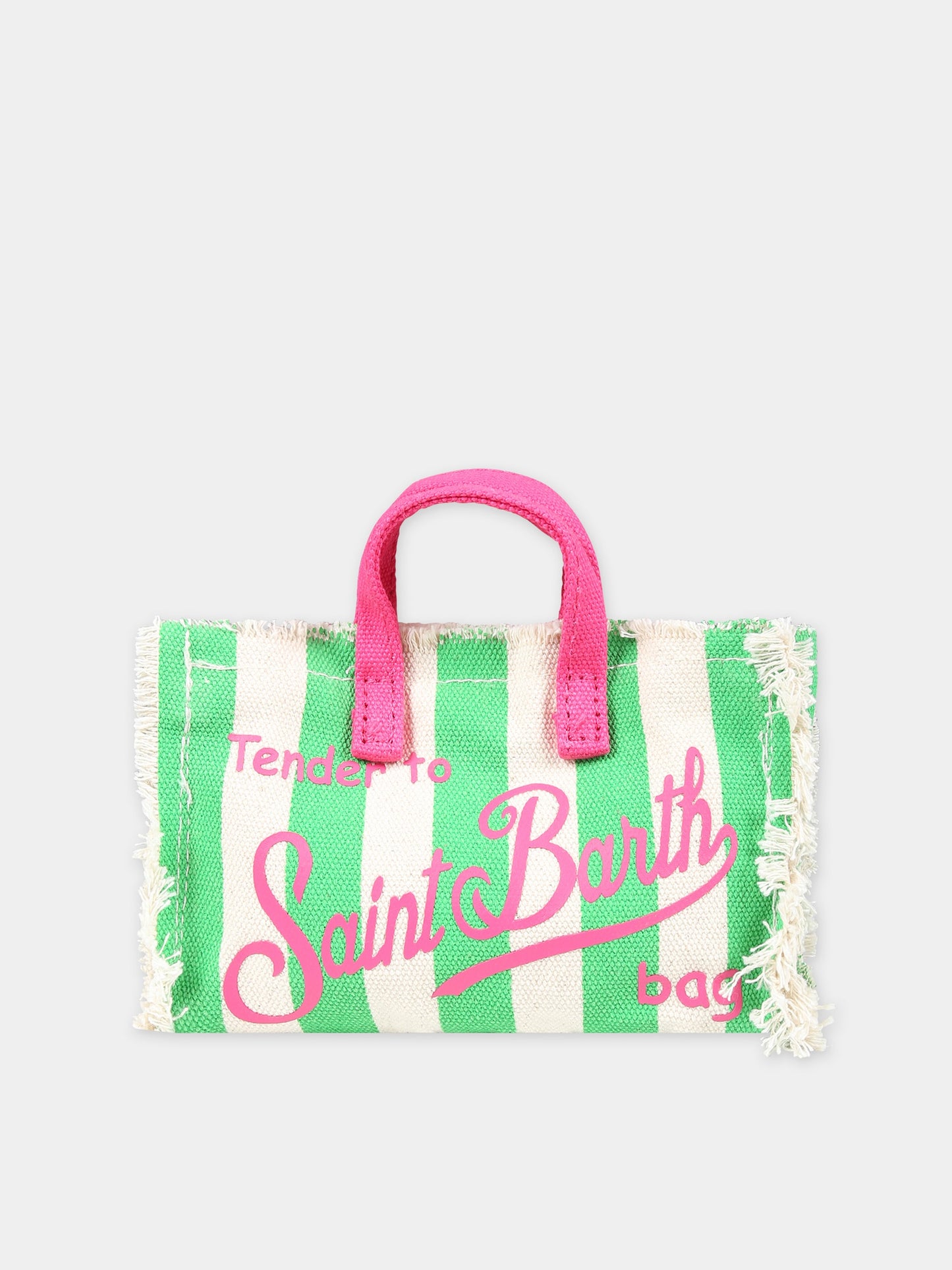Borsa porta cellulare verde per bambina con logo,Mc2 Saint Barth,PHONE001 01517F