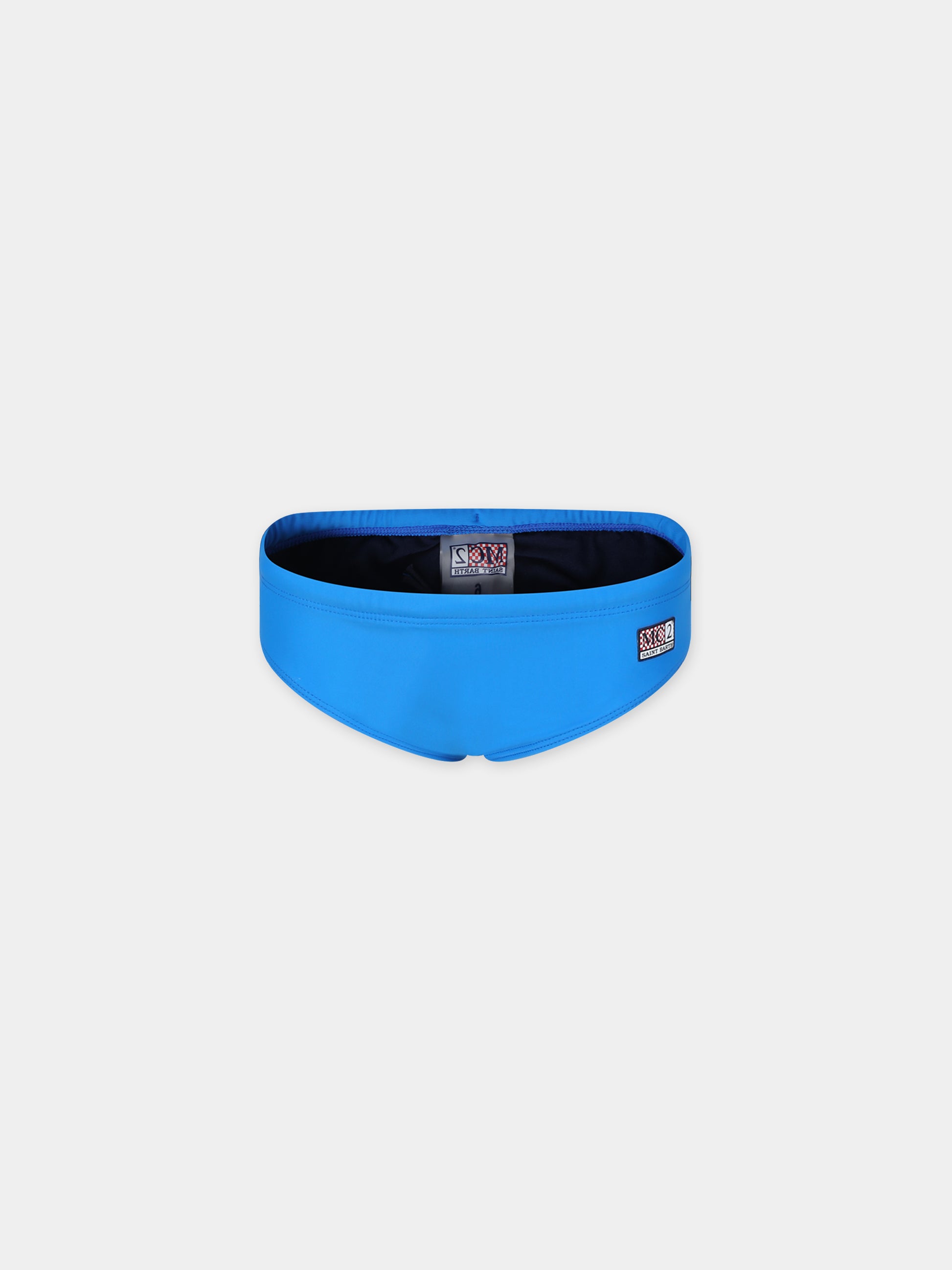 Slip mare blu per bambino con logo,Mc2 Saint Barth,BIL0001 00191F