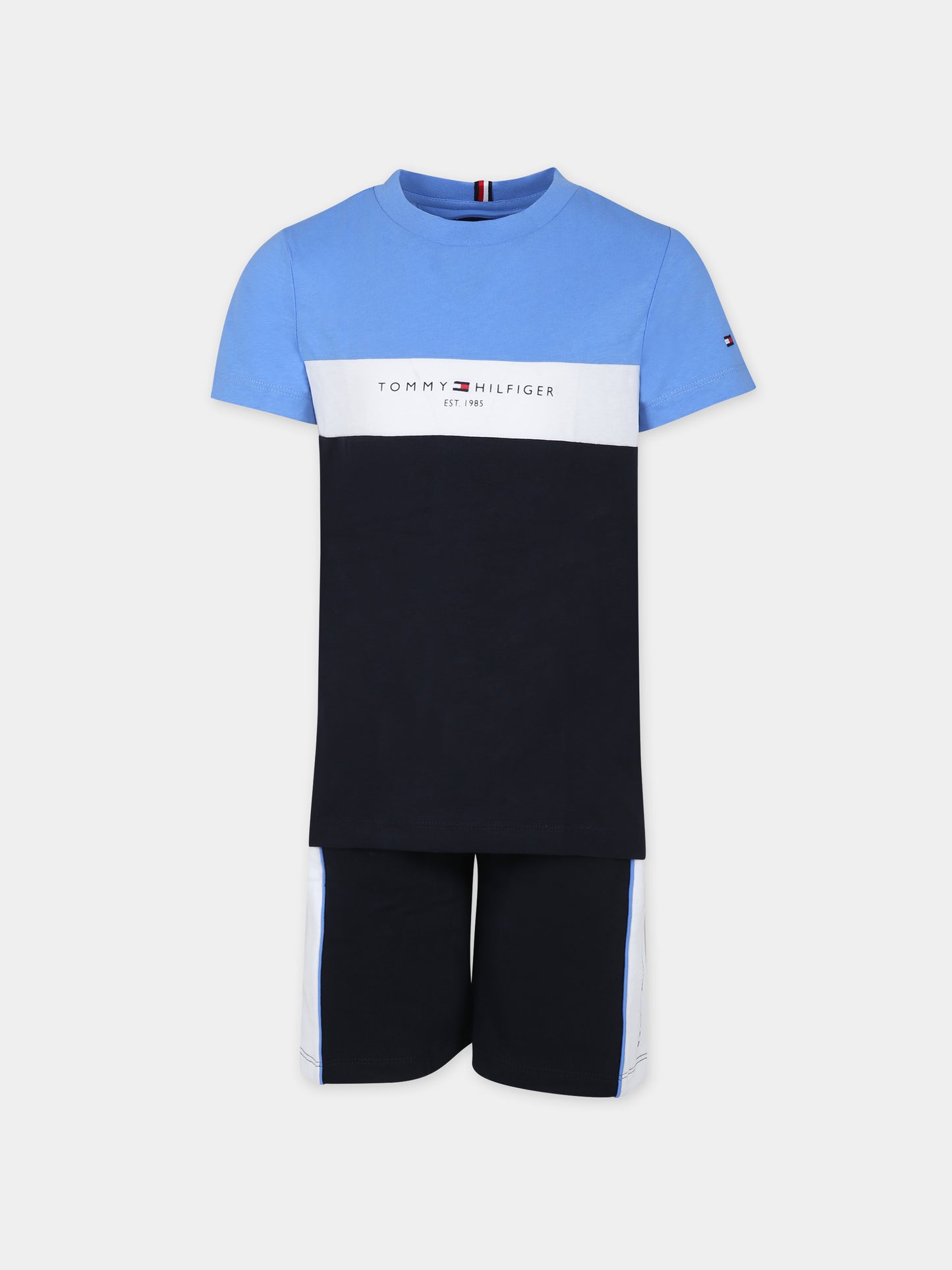 Completo blu per bambino con logo,Tommy Hilfiger Junior,24STHKB0KB08831J C30