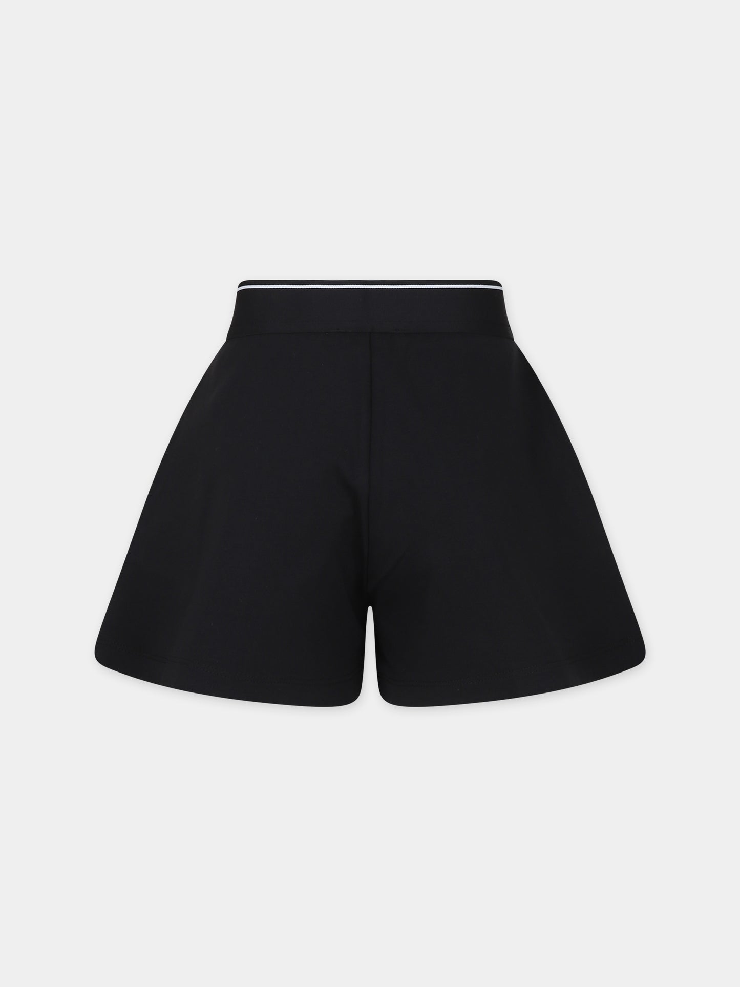 Shorts neri per bambina con logo,Calvin Klein Kids,24SCKIG0IG02453J BEH