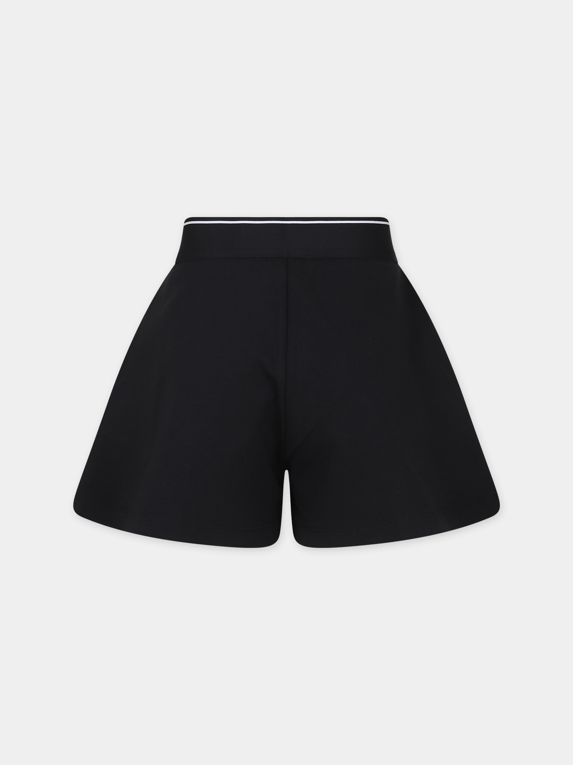 Shorts neri per bambina con logo,Calvin Klein Kids,24SCKIG0IG02453J BEH