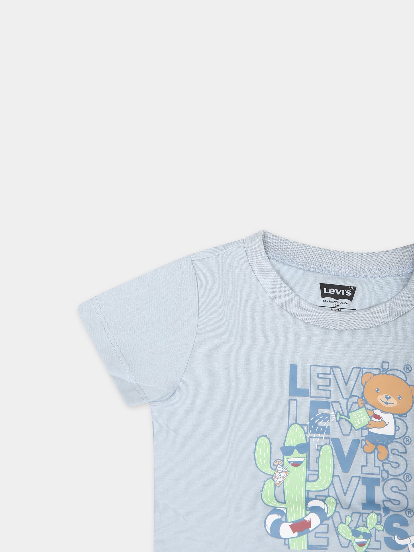 Completo multicolor per neonato con stampa orso e logo,Levi's Kids,24SMLK6EK235 BI9