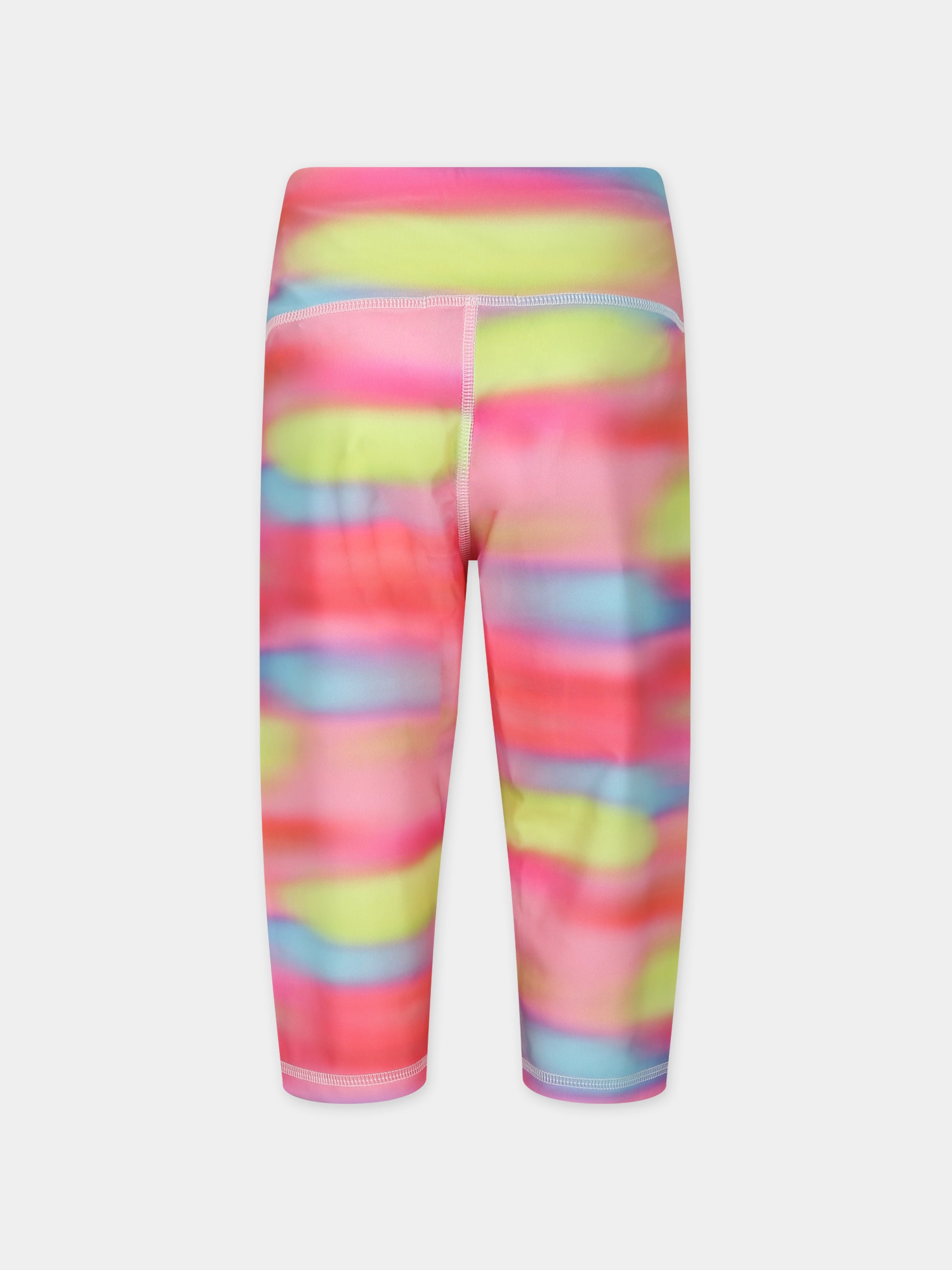 Leggings multicolor per bambina con stampa tie dye,Msgm Kids,MS028770 200