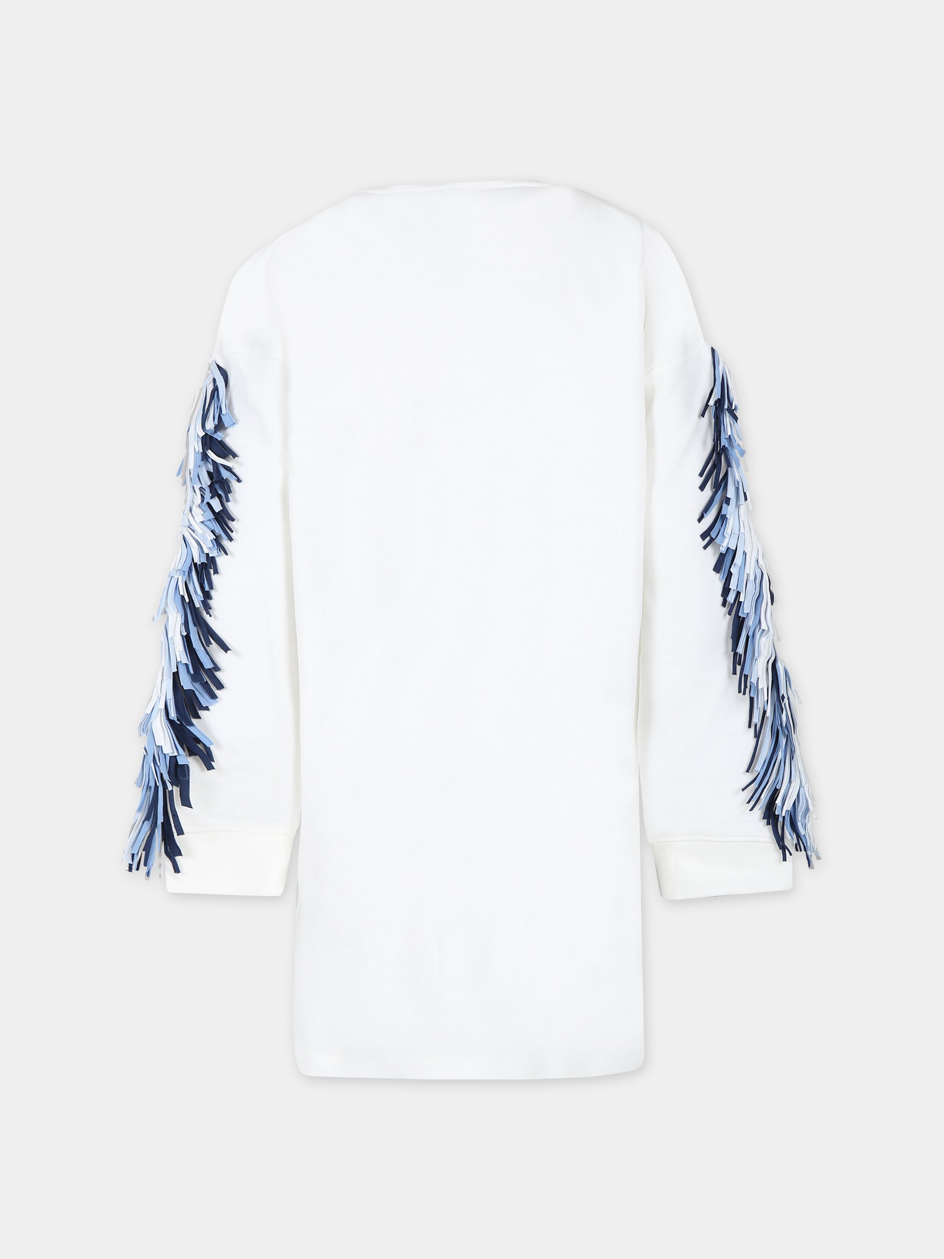 Vestito avorio per bambina con stella,Stella Mccartney Kids,TS1D80 Z0499 101