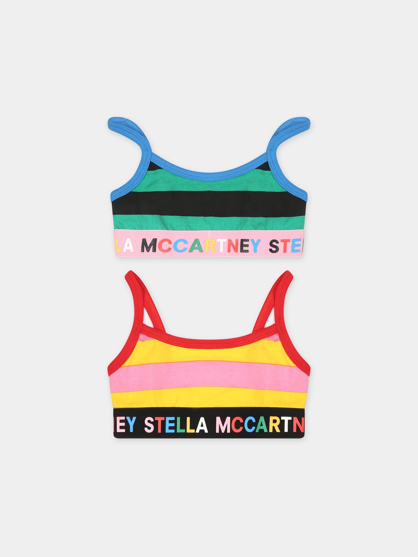 Set reggiseni multicolor per bambina con logo,Stella Mccartney Kids,TT0A19 Z1548 999MC