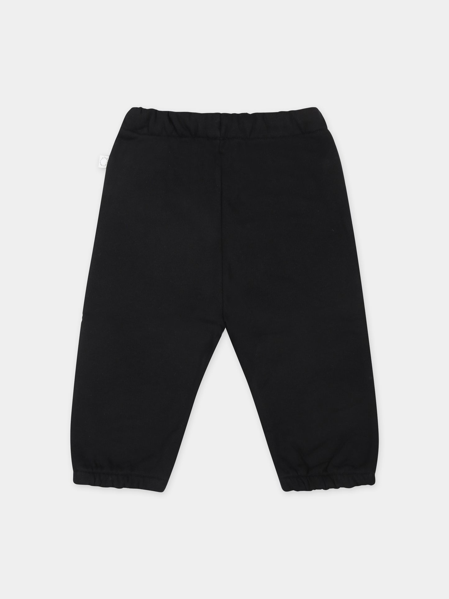Pantaloni neri per neonato con stampa pinguino,Stella Mccartney Kids,TT6630 Z0447 930