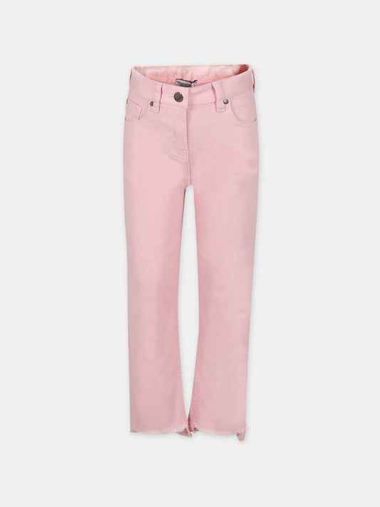 Jeans rosa per bambina co logo,Stella Mccartney Kids,TT6B30 Z0156 505