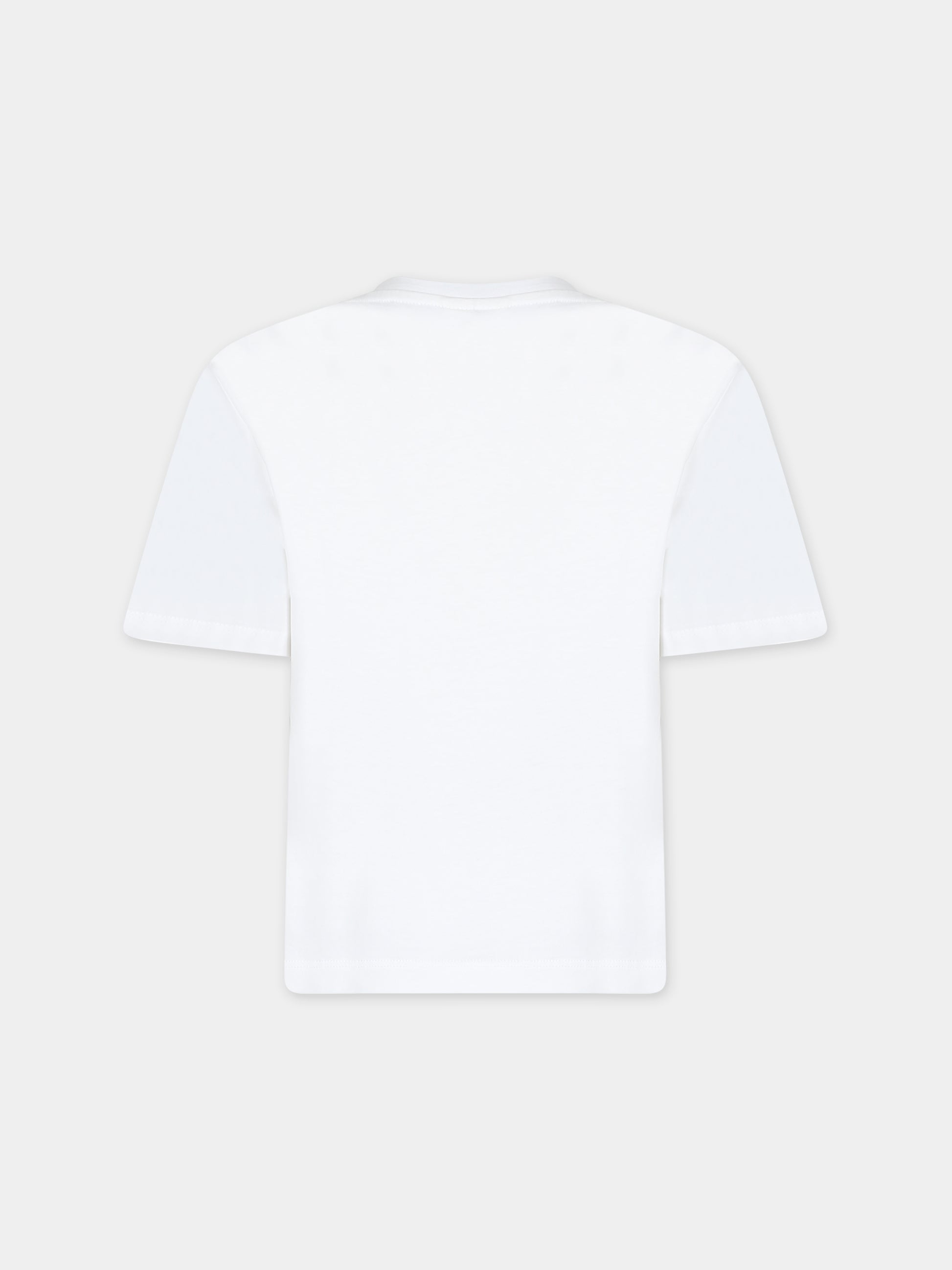 T-shirt avorio per bambina con stampa fiori,Stella Mccartney Kids,TT8C40 Z0434 101