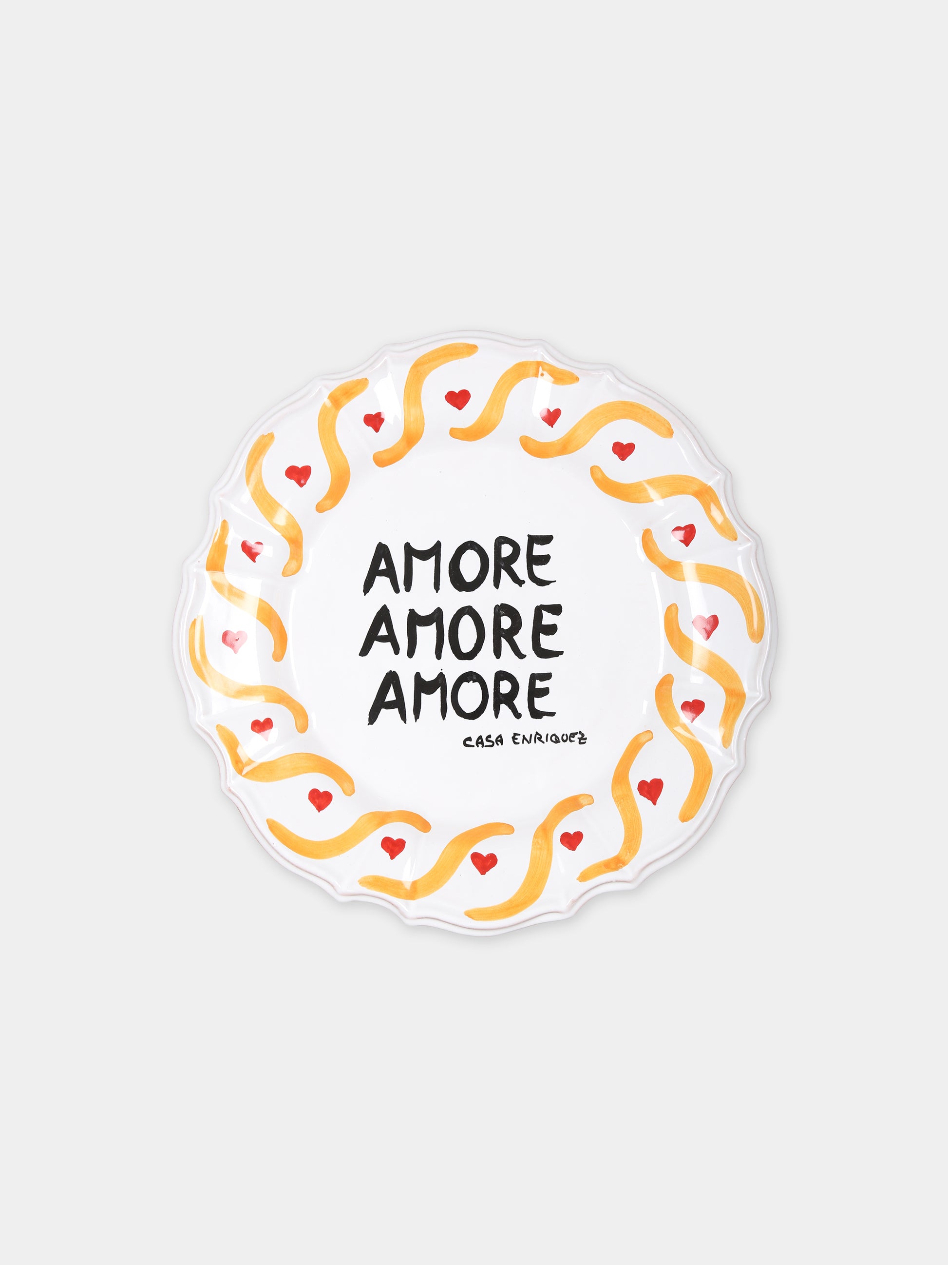 Piatto Amore Amore Amore multicolor per bambini,Alessandro Enriquez,AMORE AMORE AMORE