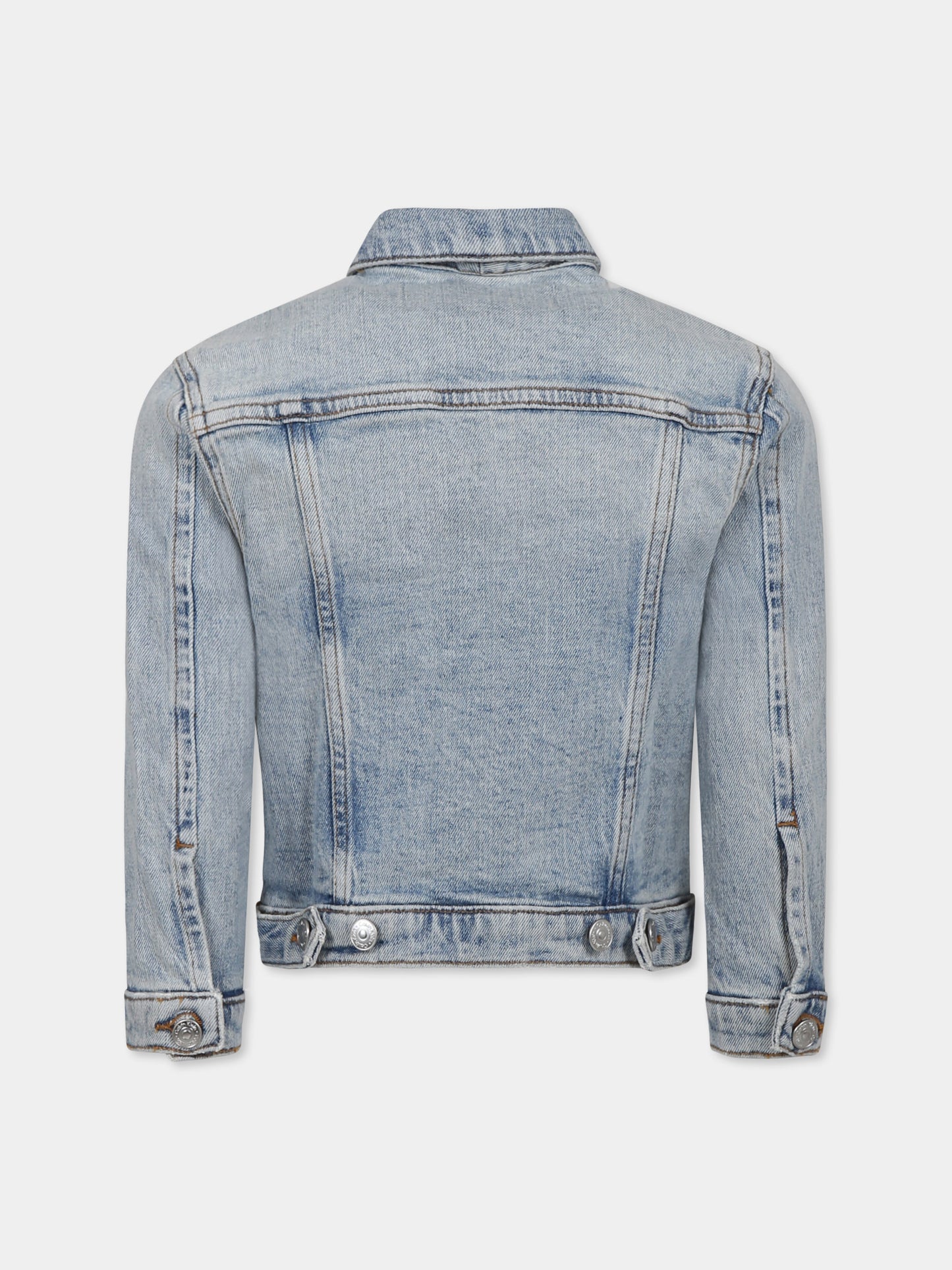 Giubbotto di jeans denim per bambino con logo,Calvin Klein Kids,24F CKIB0IB02308J IB0IB02308 1AA