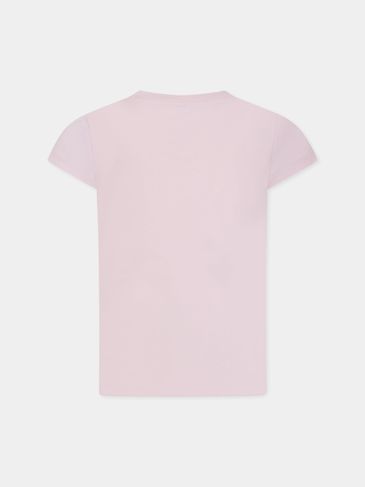 Pink t-shirt for girl with logo